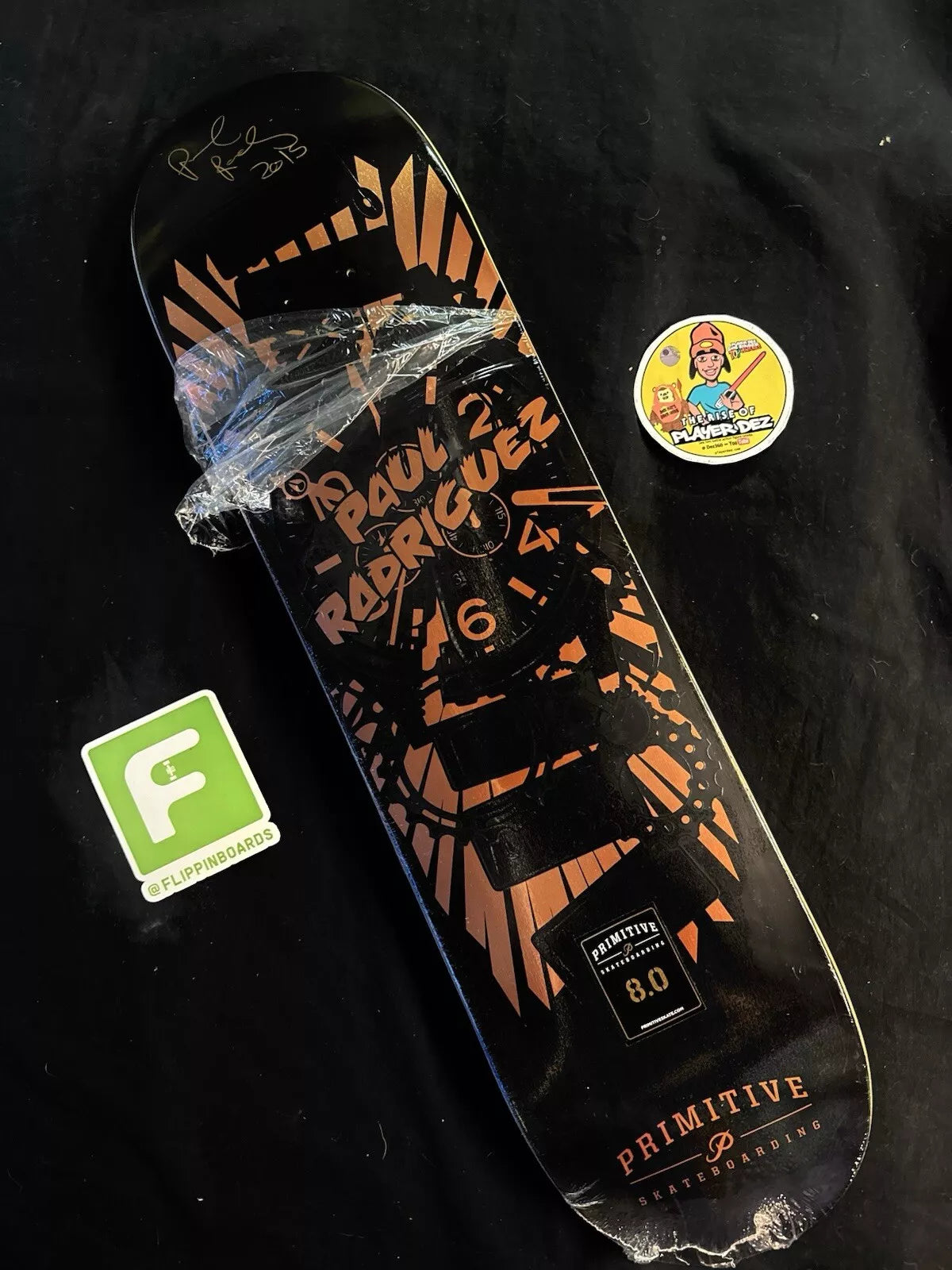 Paul Rodriguez Signed Prod Primitive Autographed Skateboard Deck Nixon Clock Claus Grabke