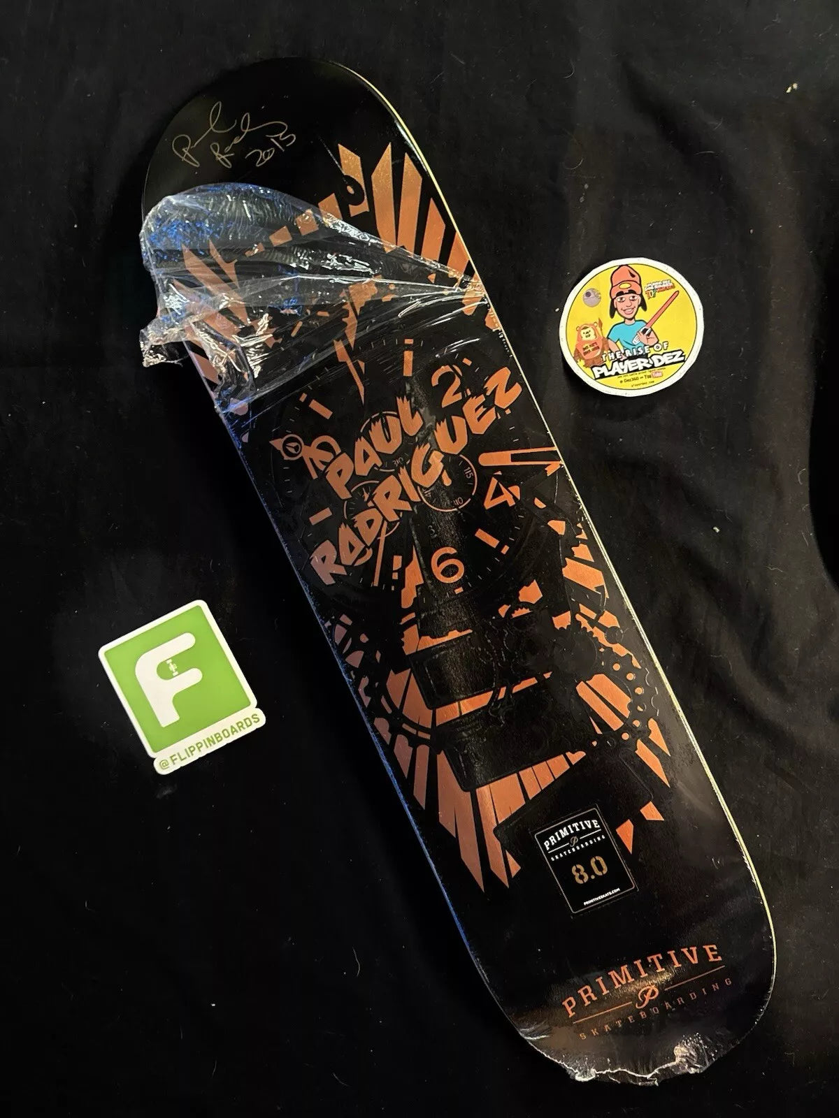Paul Rodriguez Signed Prod Primitive Autographed Skateboard Deck Nixon Clock Claus Grabke