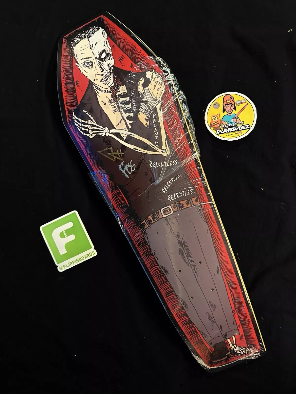 Darby Allin Signed Mark Foster Autographed Skateboard Deck Allen Coffin Drop
