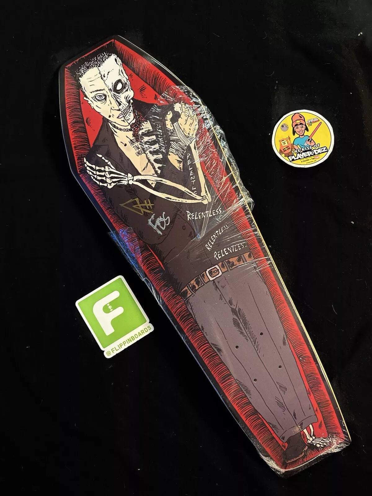 Darby Allin Signed Mark Foster Autographed Skateboard Deck Allen Coffin Drop