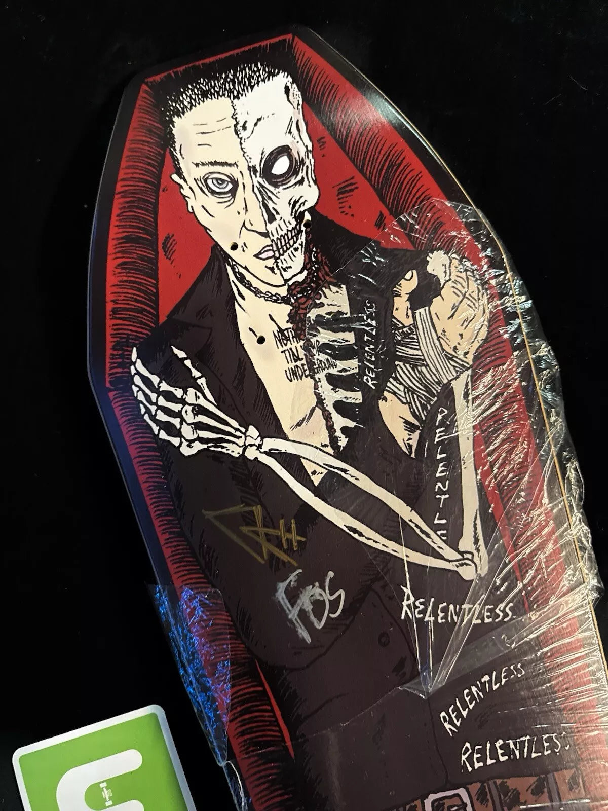 Darby Allin Signed Mark Foster Autographed Skateboard Deck Allen Coffin Drop
