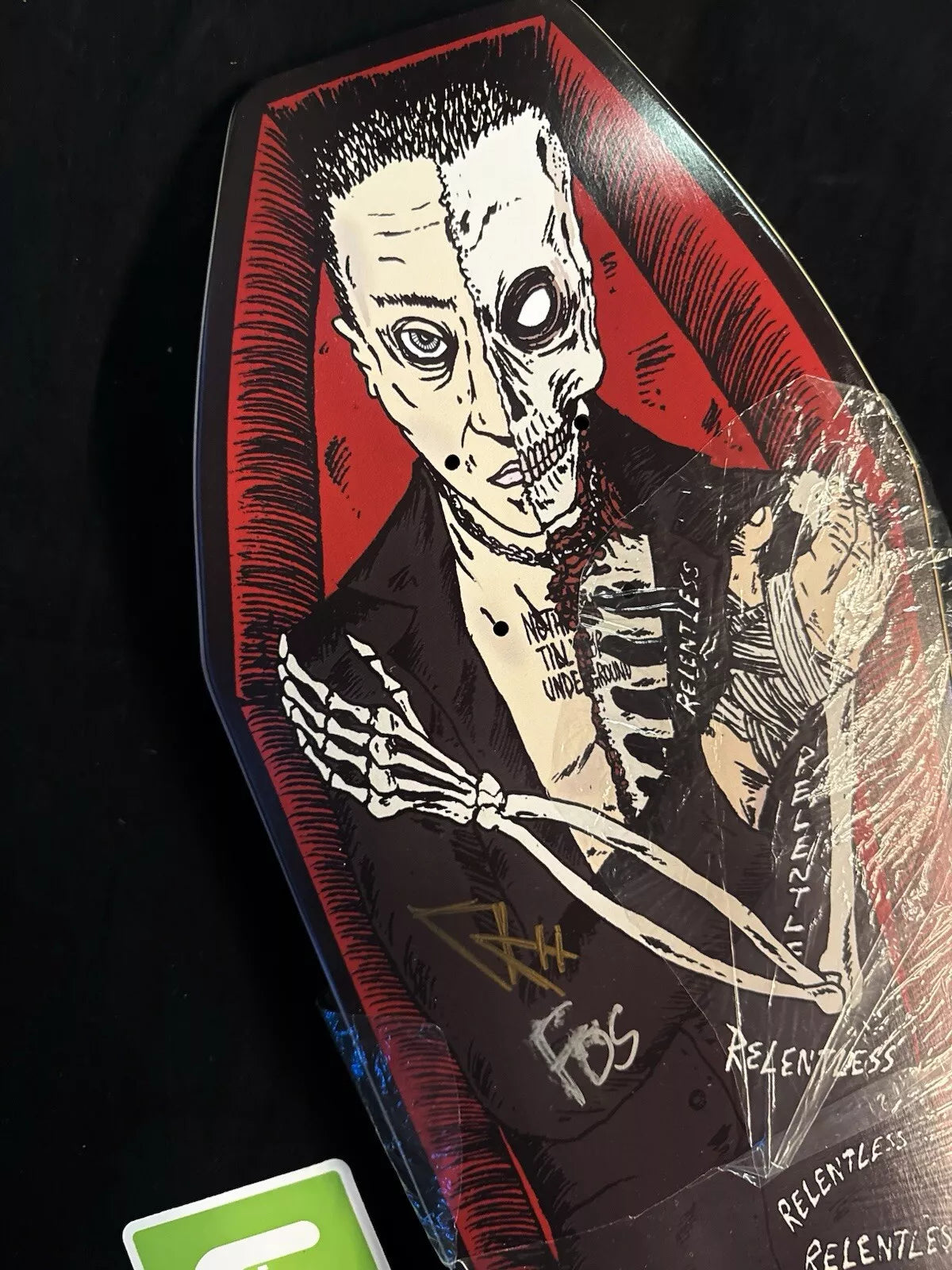 Darby Allin Signed Mark Foster Autographed Skateboard Deck Allen Coffin Drop