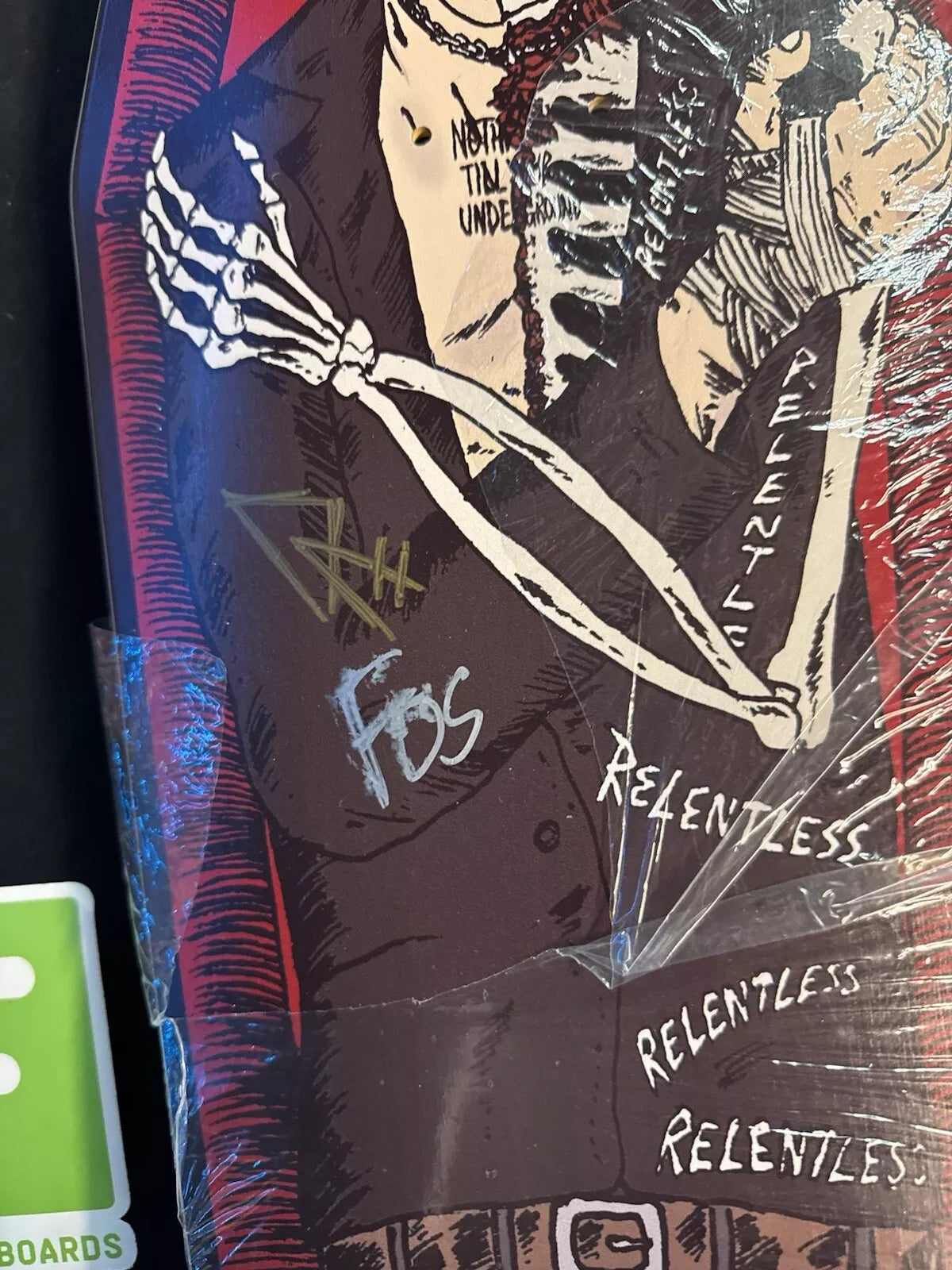Darby Allin Signed Mark Foster Autographed Skateboard Deck Allen Coffin Drop