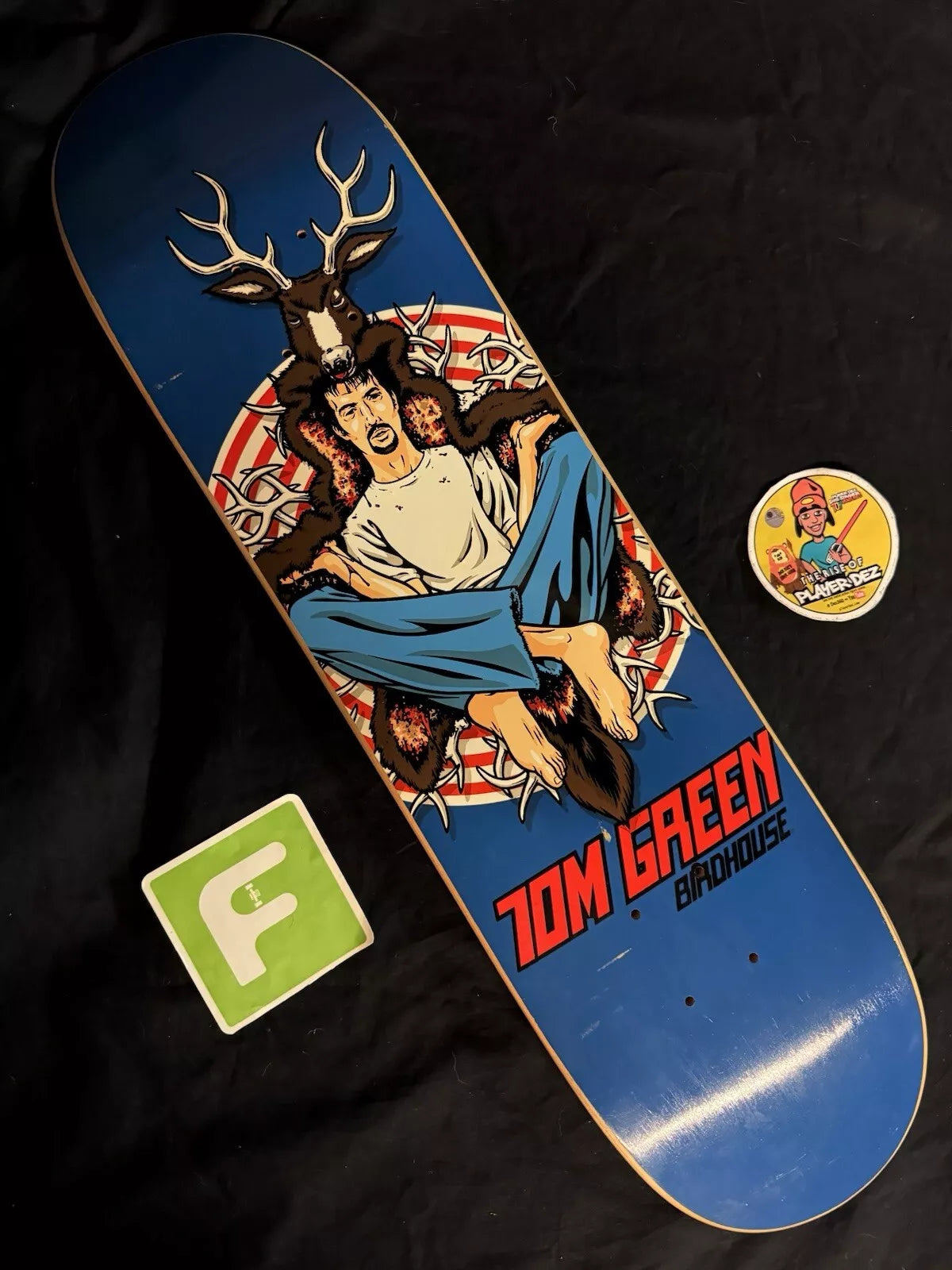 Sean Cliver Signed Tom Green Deerman Autographed Birdhouse Skateboard Deck