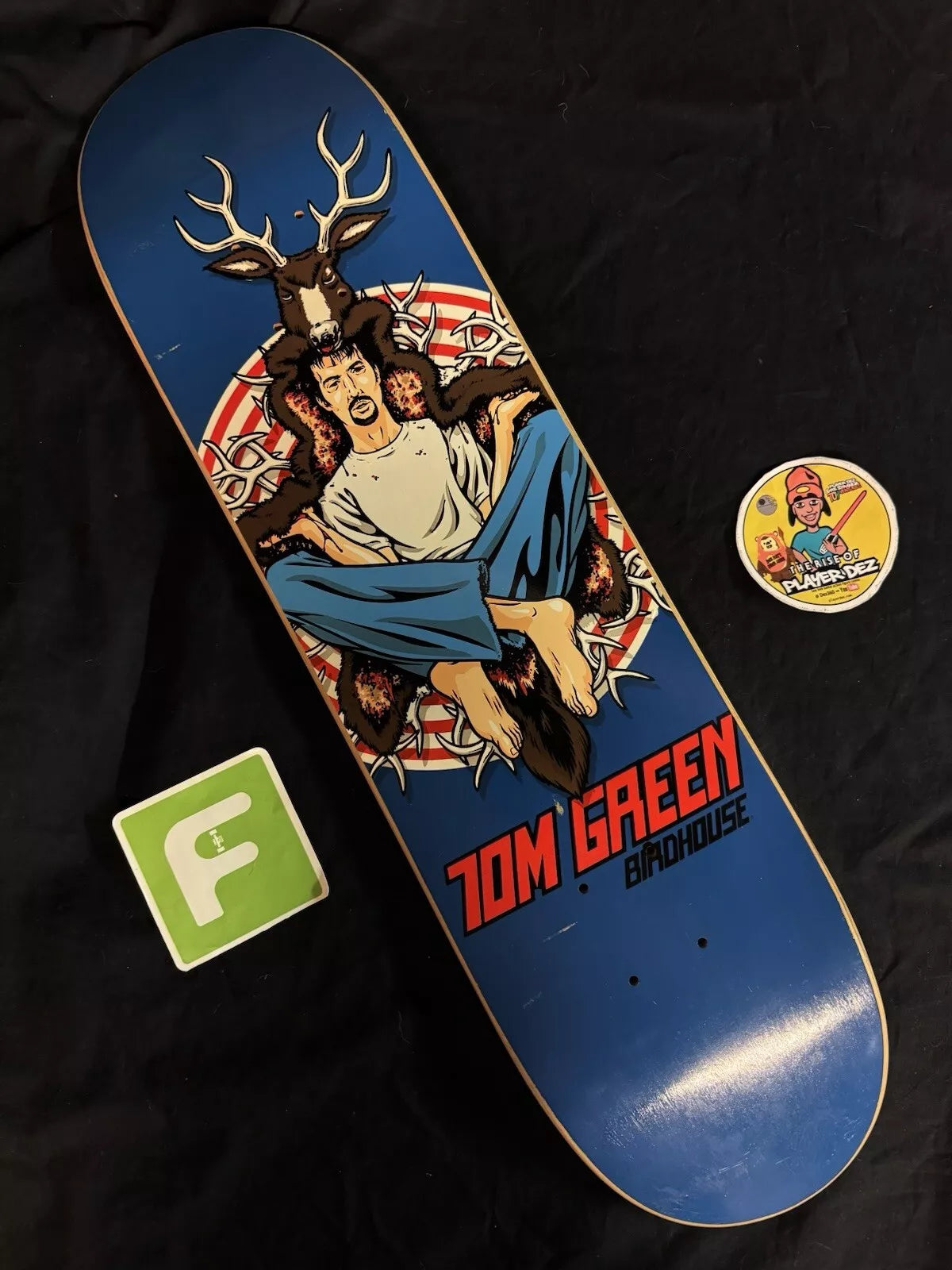 Sean Cliver Signed Tom Green Deerman Autographed Birdhouse Skateboard Deck