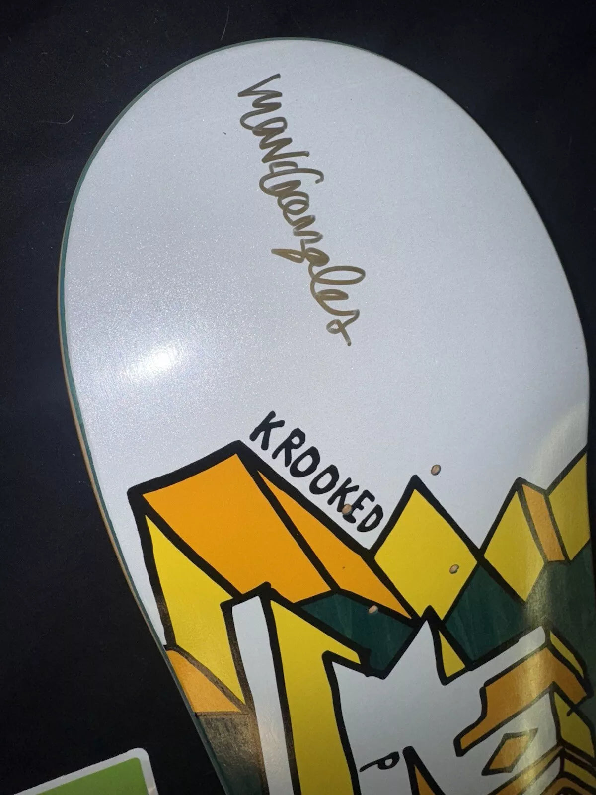 Mark Gonzales Signed Peace Love Autographed Krooked Skateboard Deck Limited Edition