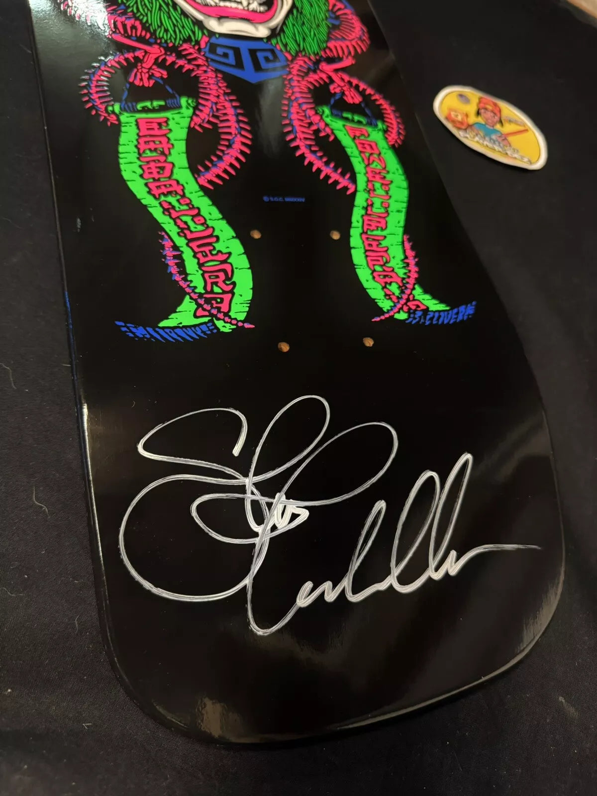 Steve Caballero Signed Blacklight Joker Autographed Skateboard Deck Powell Peralta
