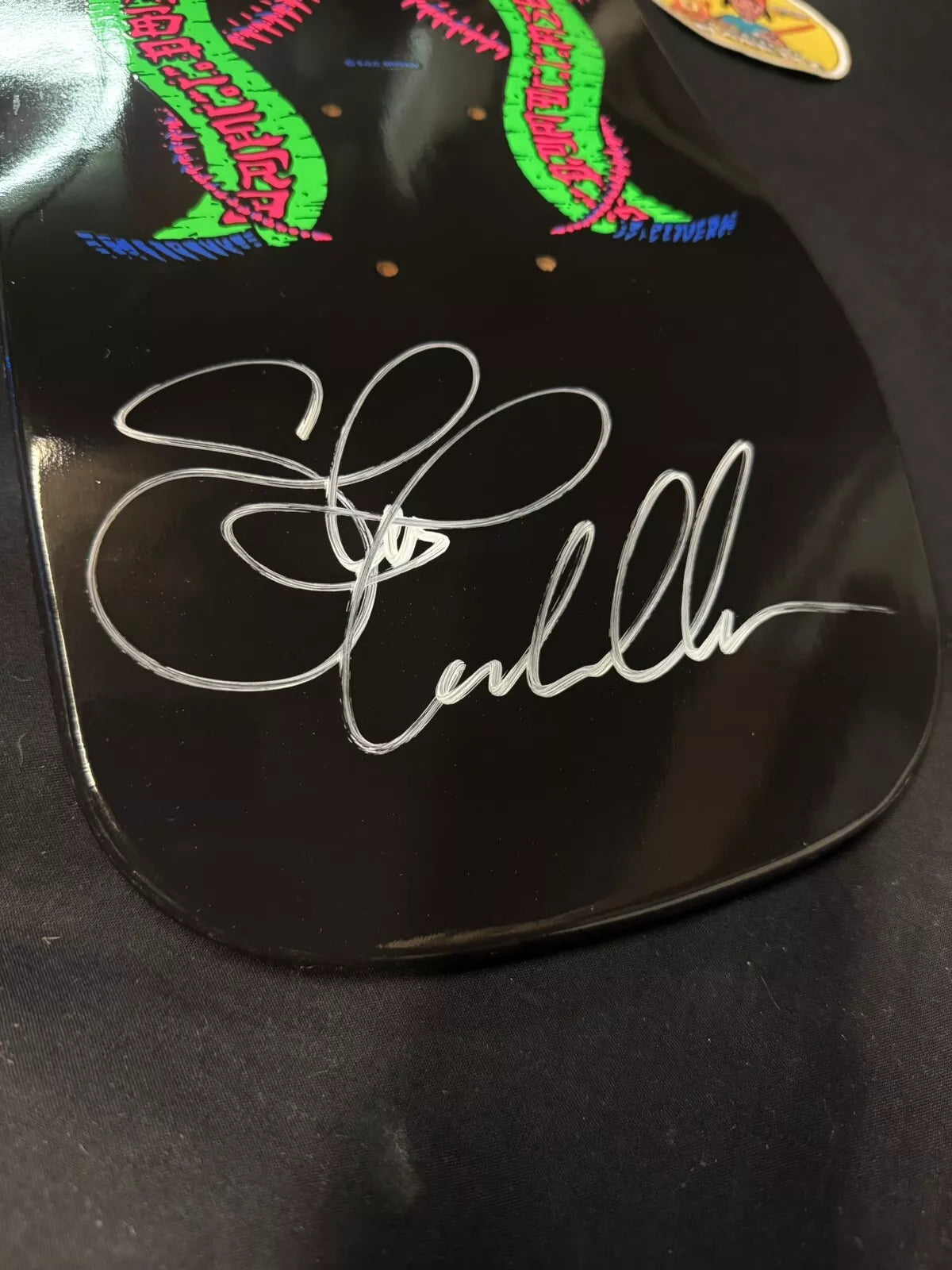 Steve Caballero Signed Blacklight Joker Autographed Skateboard Deck Powell Peralta