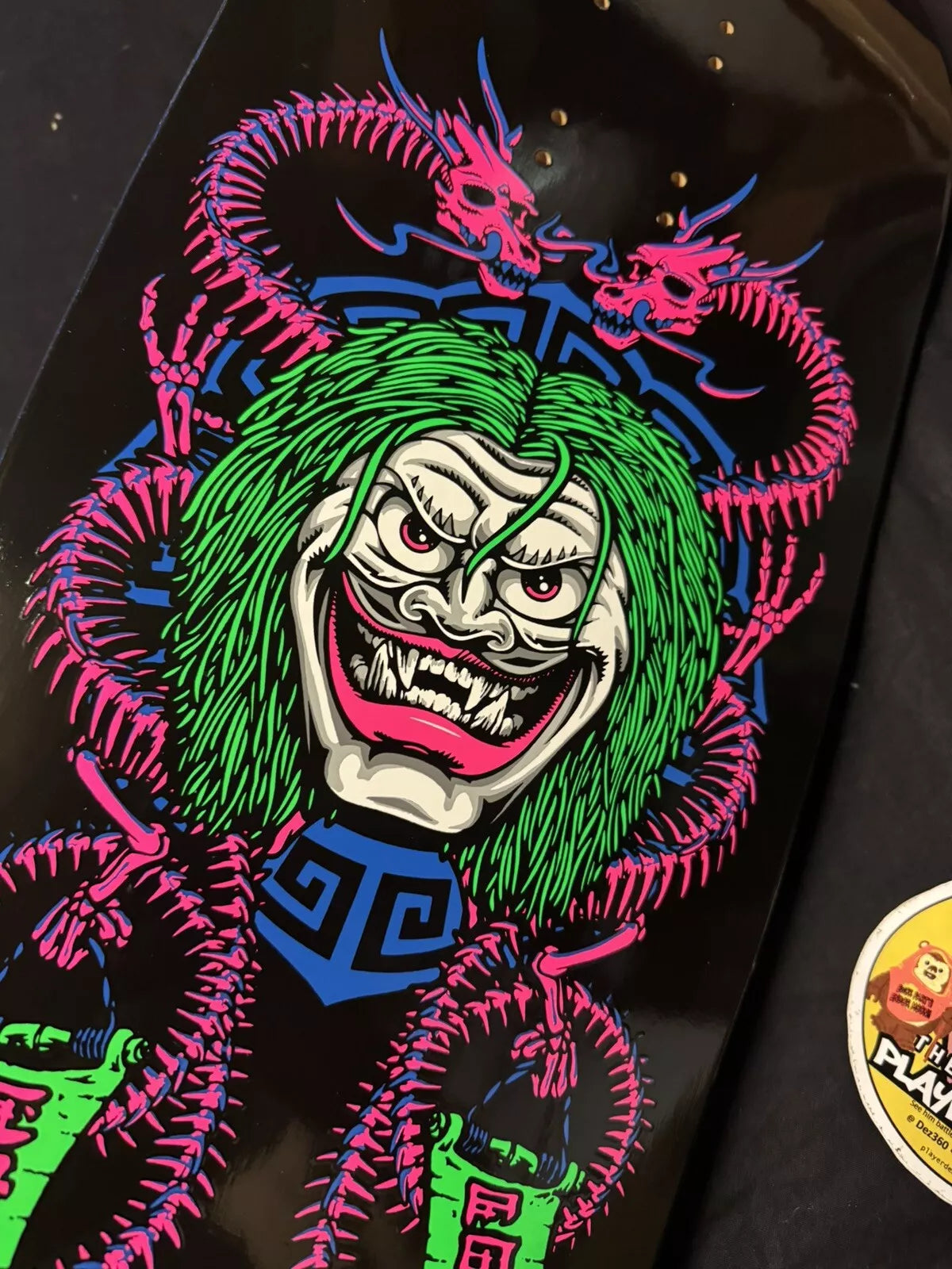 Steve Caballero Signed Blacklight Joker Autographed Skateboard Deck Powell Peralta
