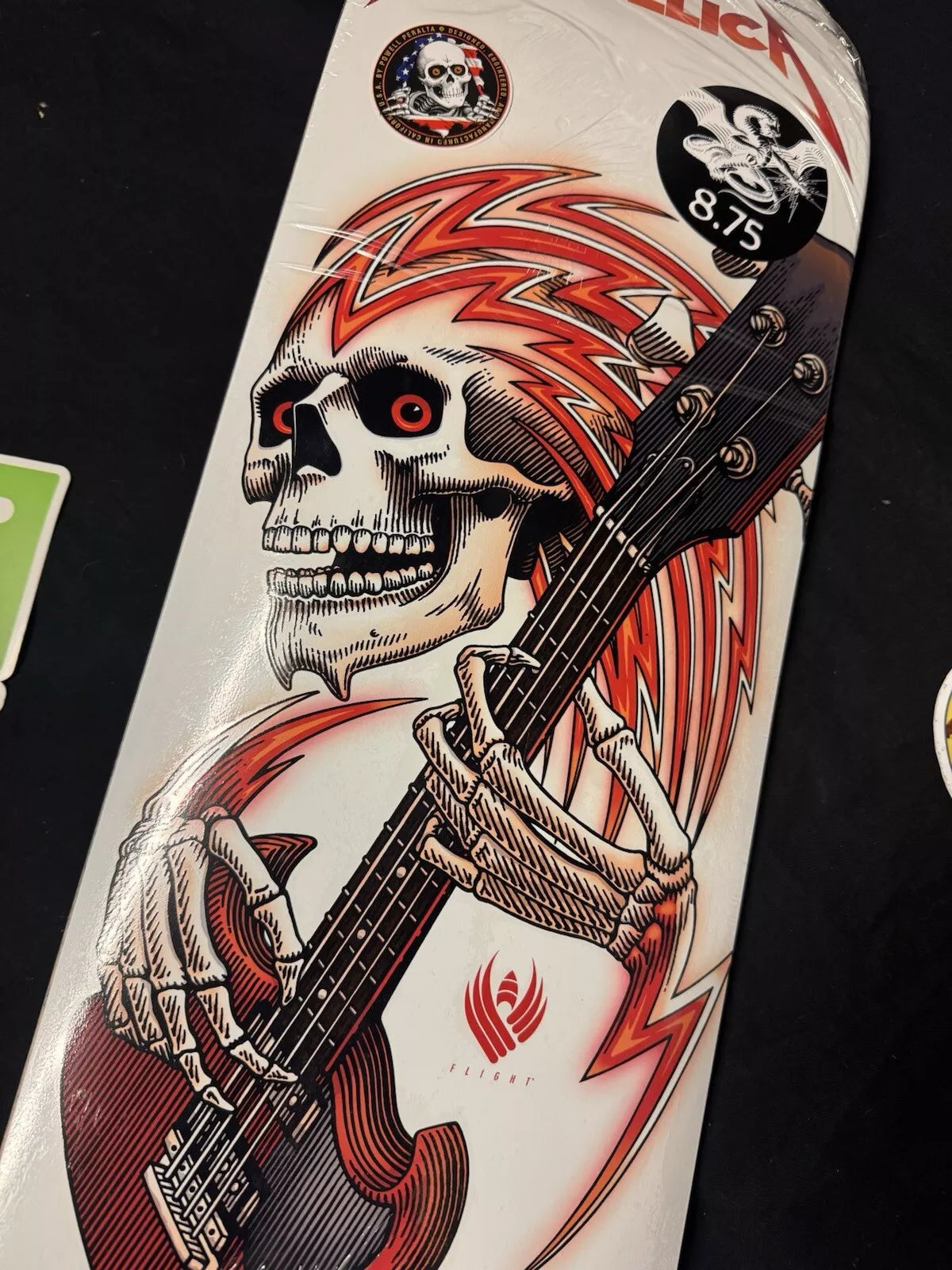 Steve Caballero Signed Metallica White Powell Peralta Autographed Skateboard Deck