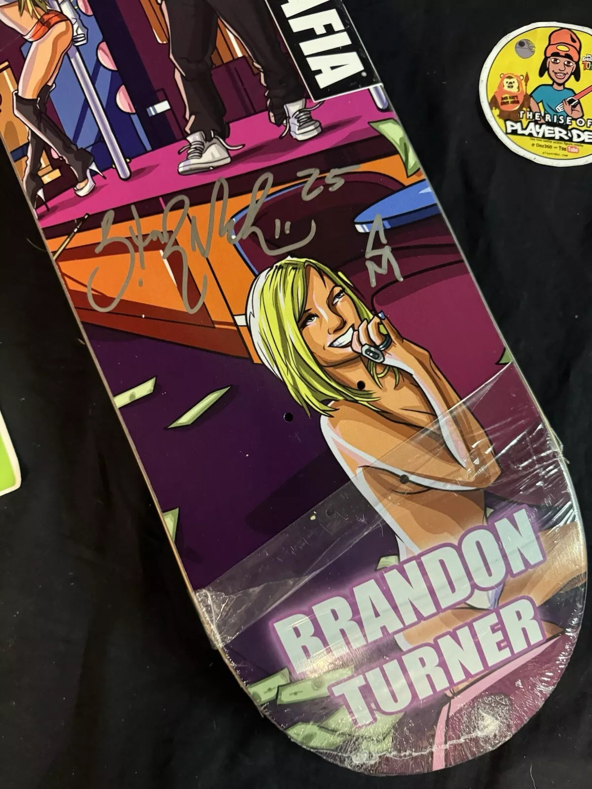 Brandon Turner Signed GTA Strip Club Autographed SK8MAFIA Skateboard Deck