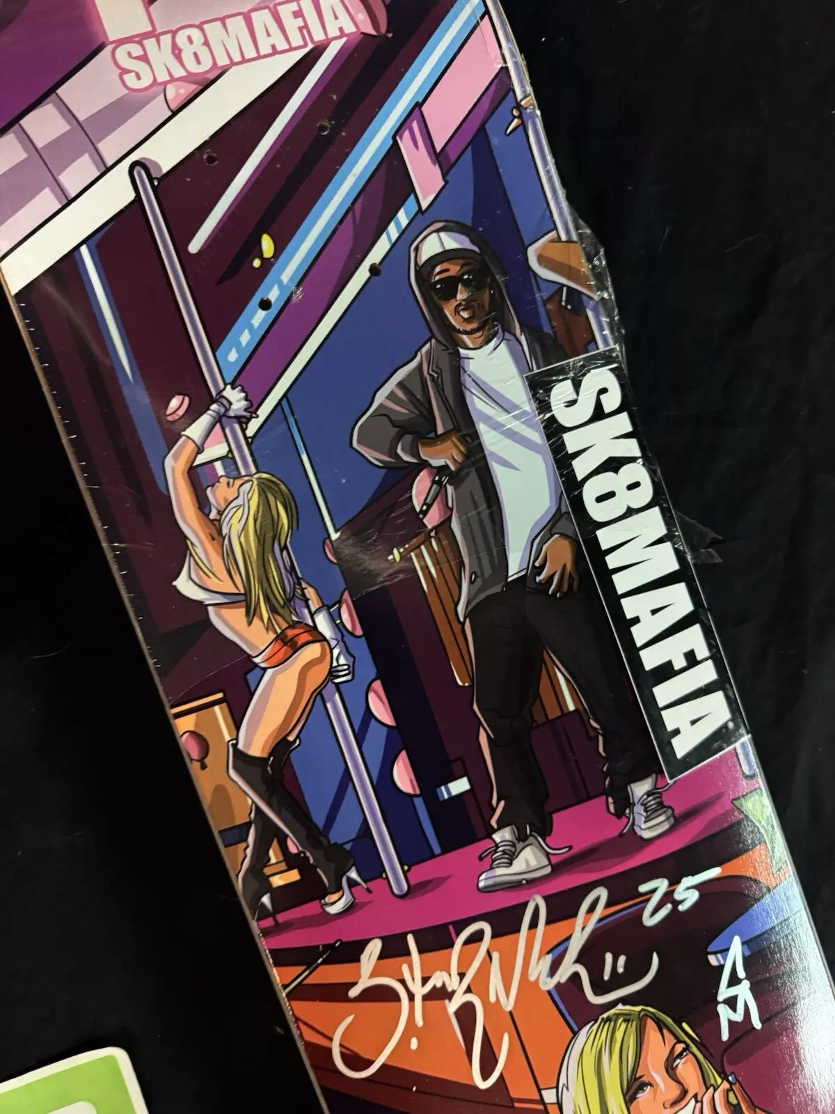Brandon Turner Signed GTA Strip Club Autographed SK8MAFIA Skateboard Deck