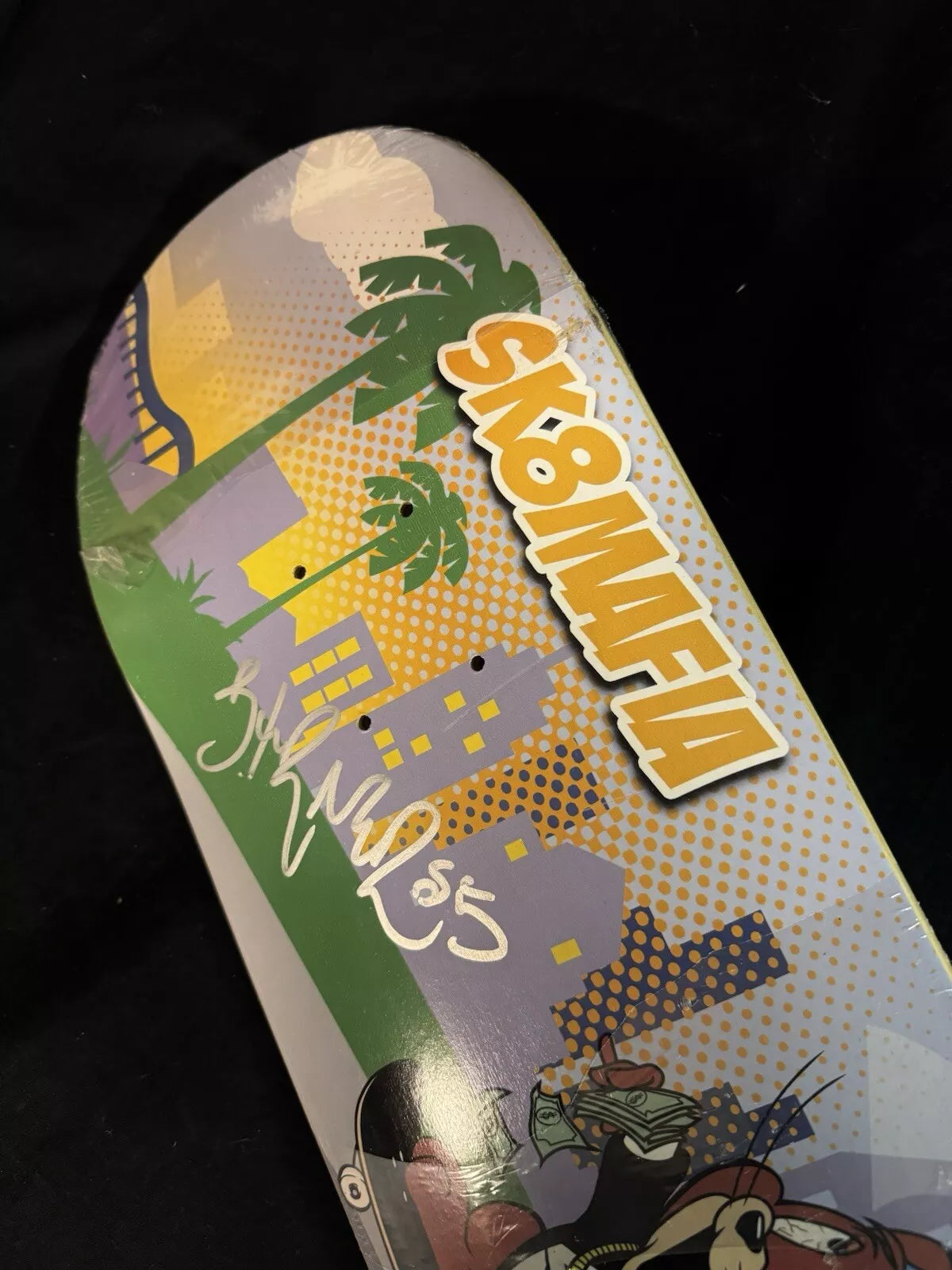 Brandon Turner Signed Tom And Jerry Autographed Sk8mafia Skateboard Deck Police Cops
