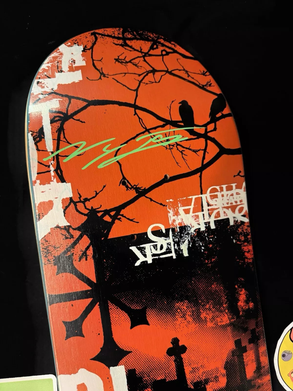 Nyjah Huston Signed Halloween Autographed Disorder Skateboard Deck