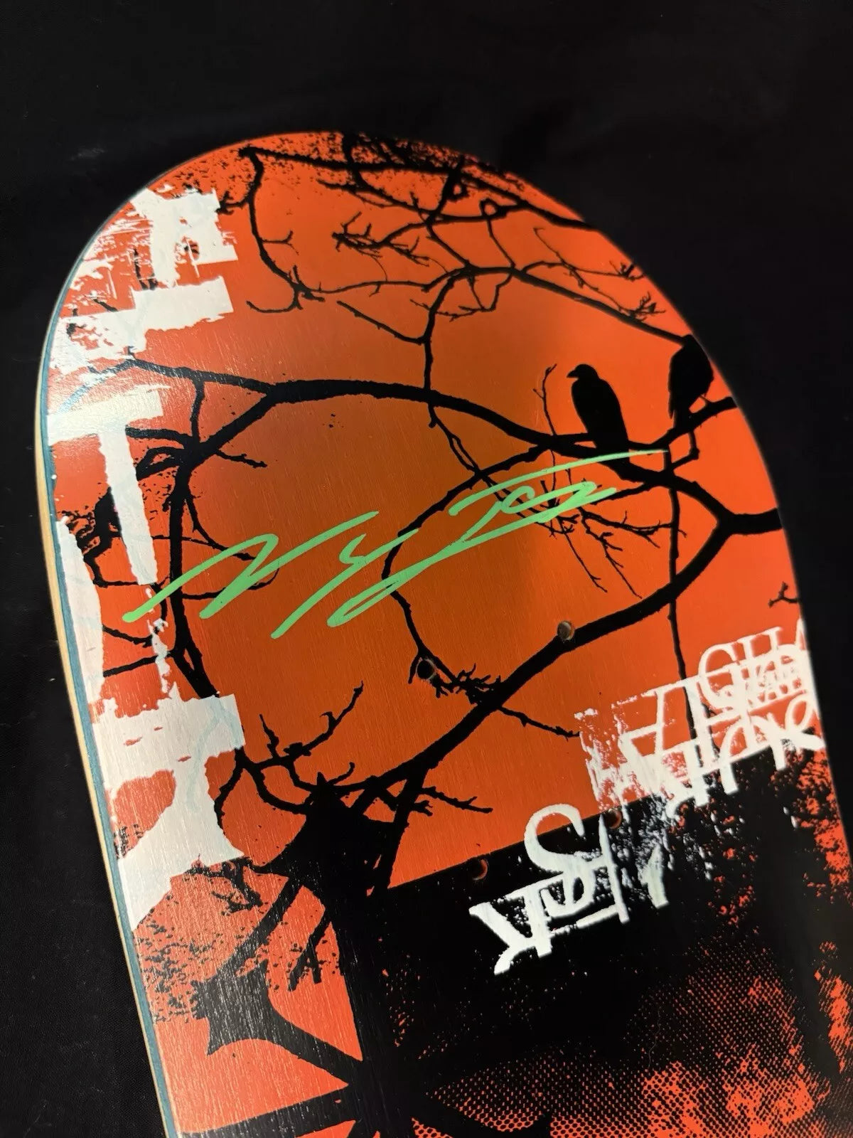 Nyjah Huston Signed Halloween Autographed Disorder Skateboard Deck