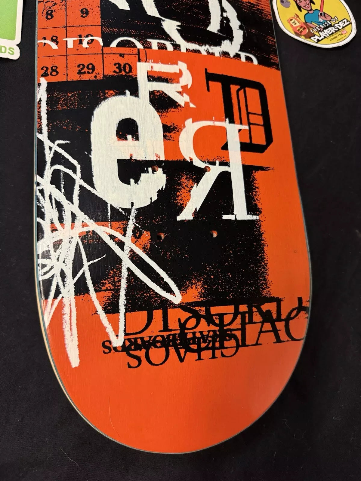 Nyjah Huston Signed Halloween Autographed Disorder Skateboard Deck