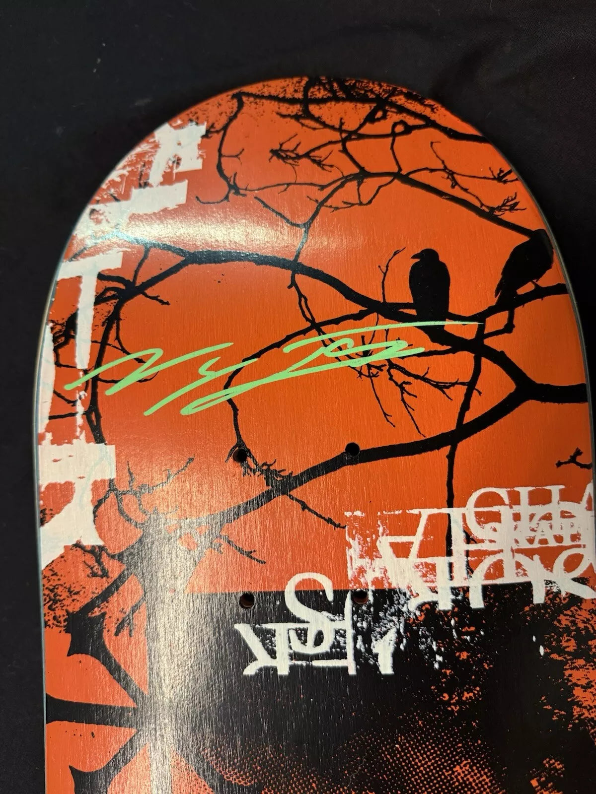 Nyjah Huston Signed Halloween Autographed Disorder Skateboard Deck