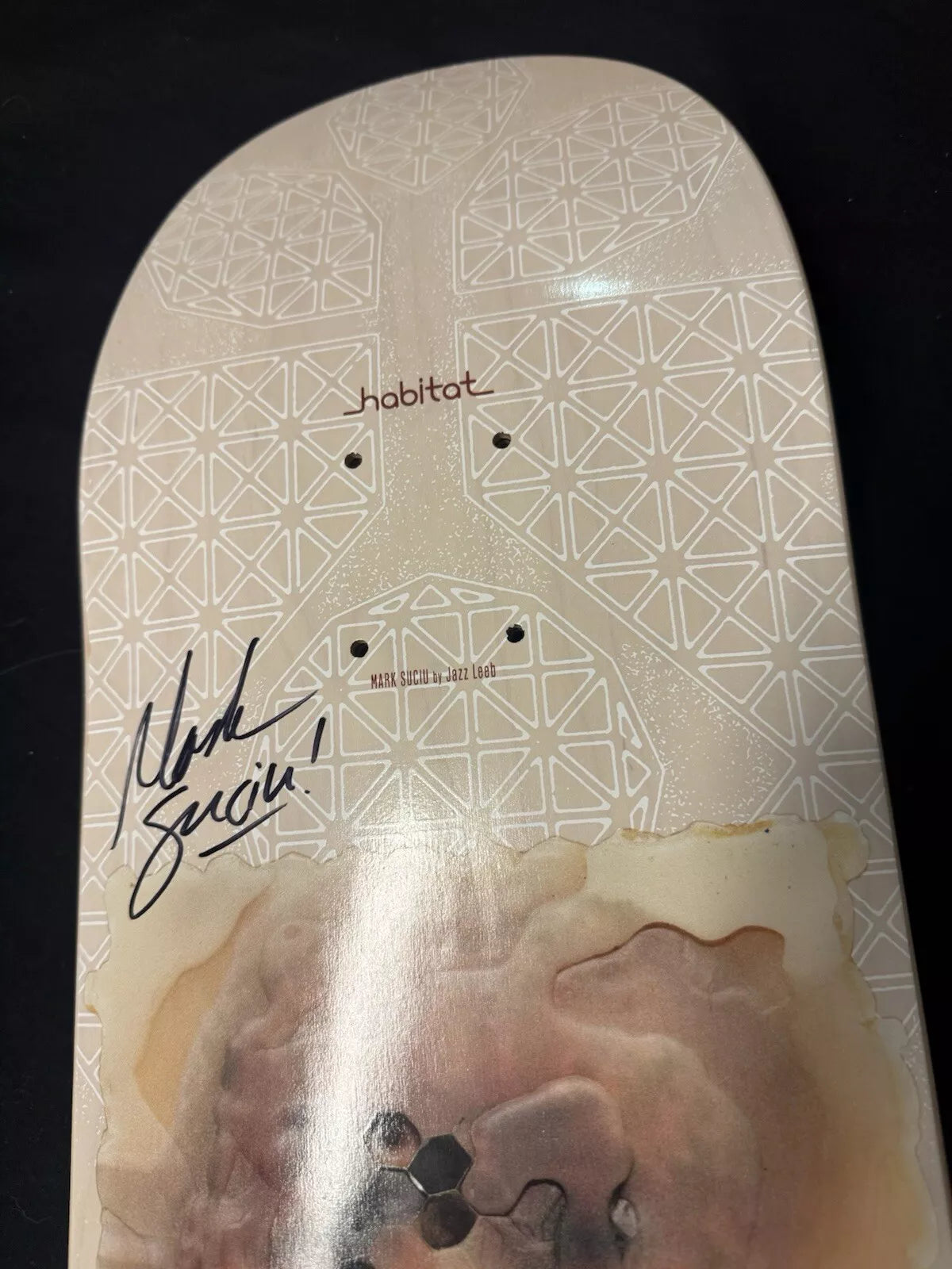Mark Suciu Signed Habitat Autographed Skateboard Deck Jazz Leeb Art
