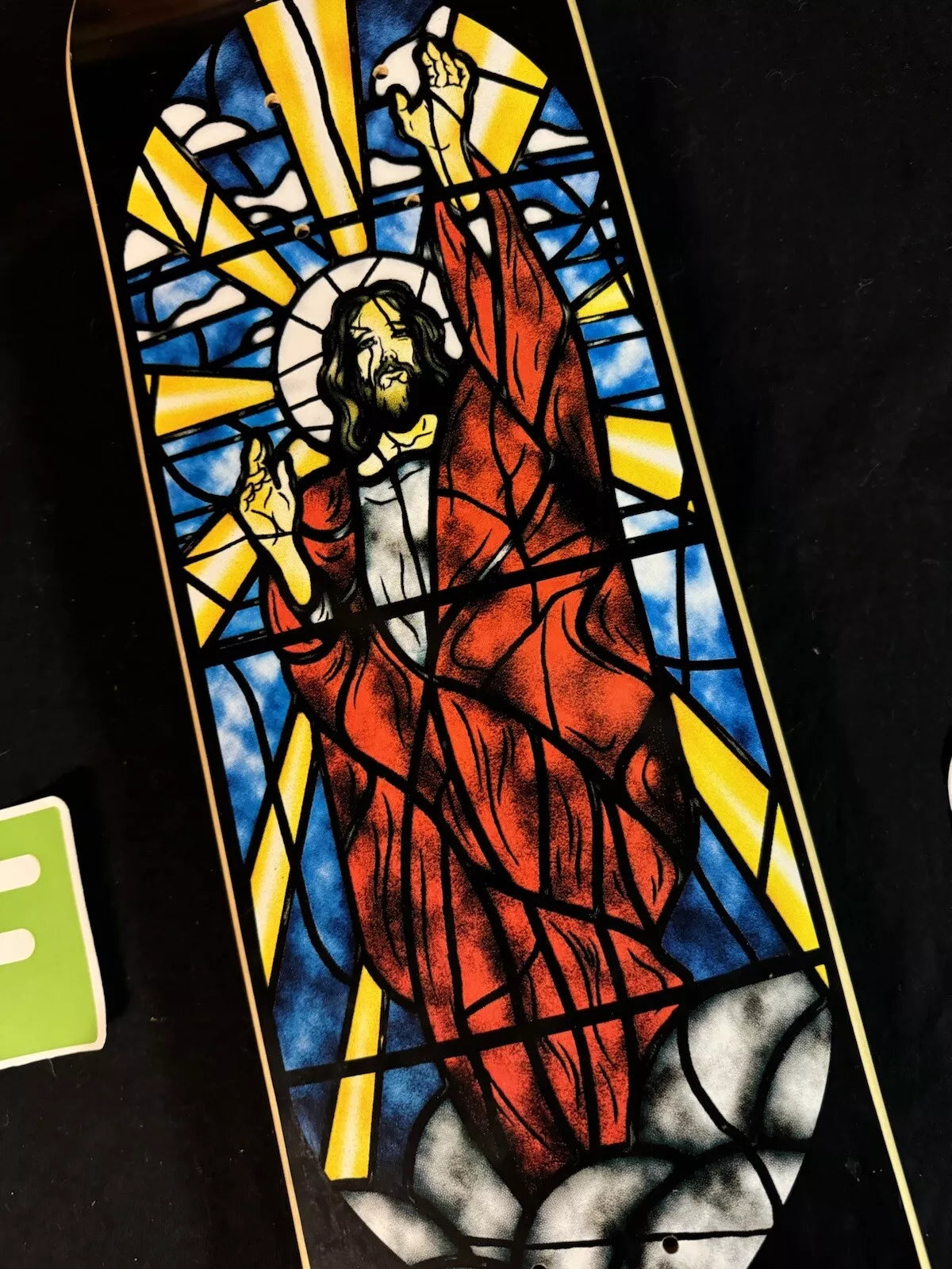 Jamie Thomas Signed 2003 Zero Cathedral Stained Glass Autographed Skateboard Deck