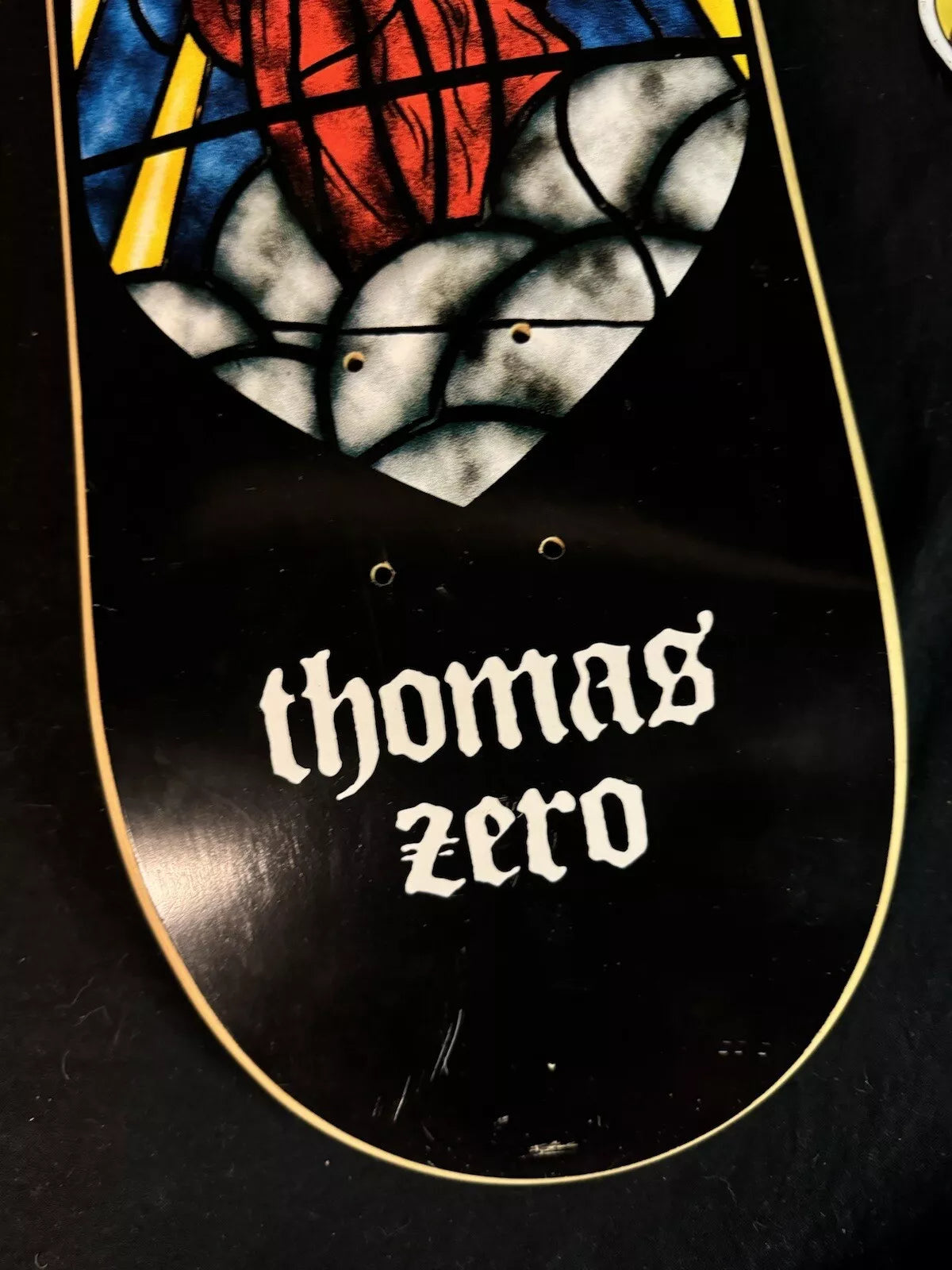 Jamie Thomas Signed 2003 Zero Cathedral Stained Glass Autographed Skateboard Deck