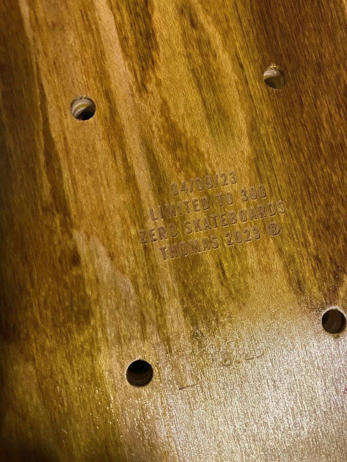Jamie Thomas Signed Red Gold Cross Autographed Zero Skateboard Deck