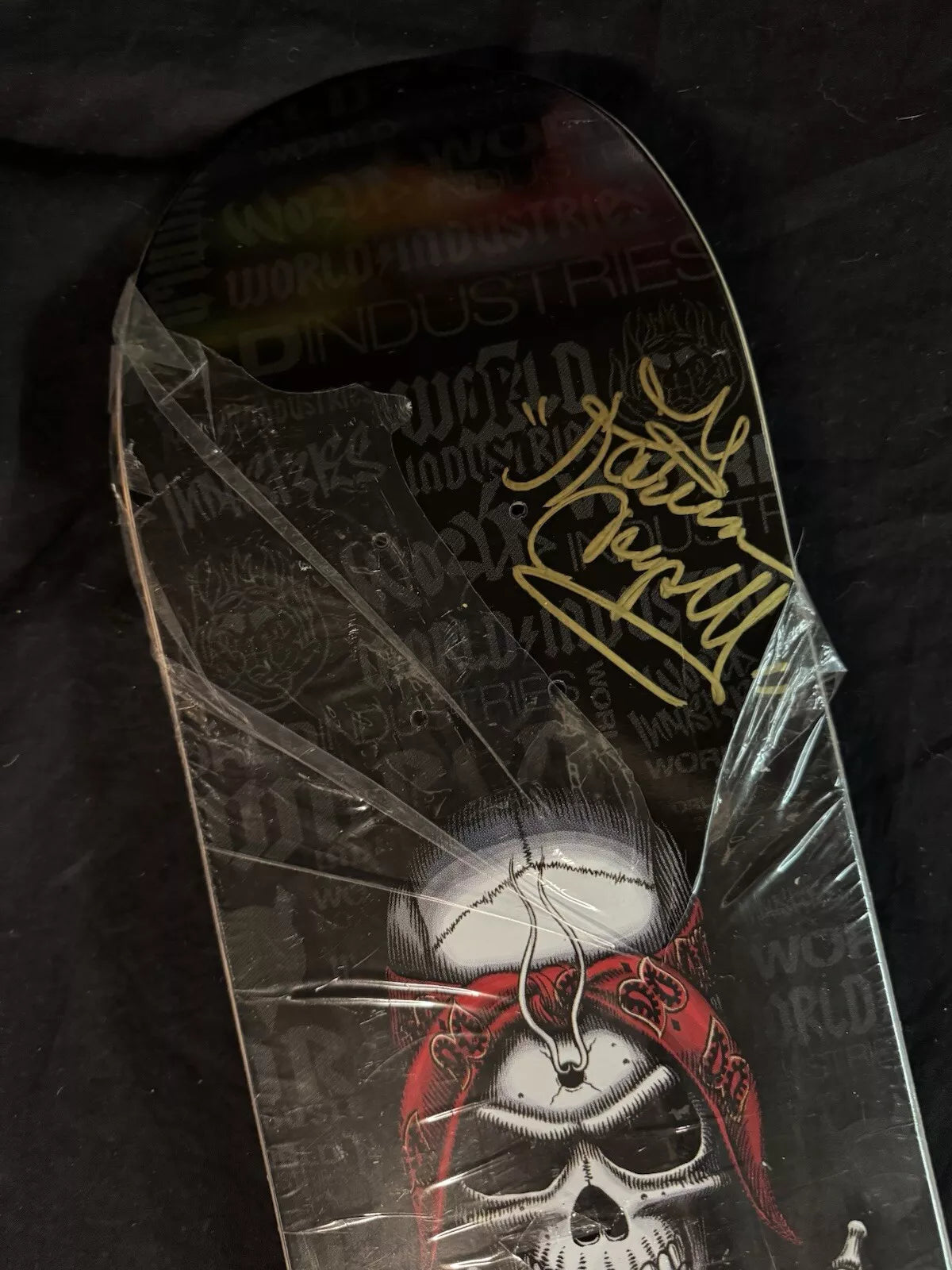 Kareem Campbell Signed Bandana World Industries Autographed Skateboard Deck
