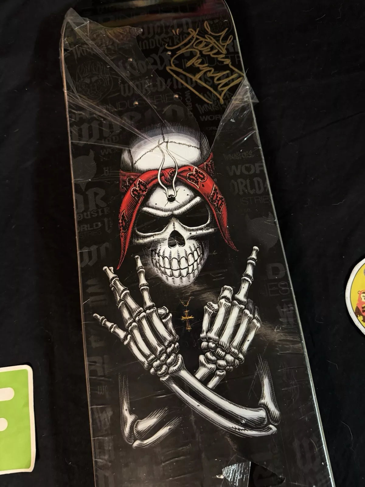 Kareem Campbell Signed Bandana World Industries Autographed Skateboard Deck