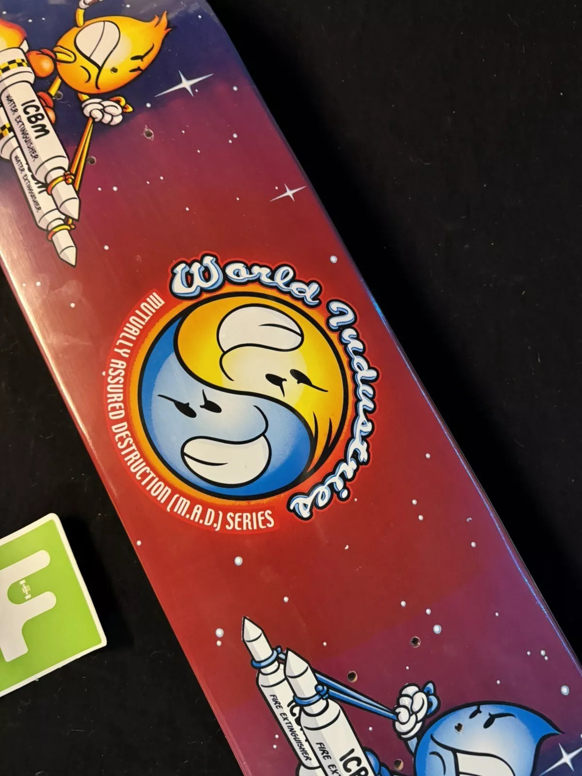 World Industries Wet Willy Flame Boy Skateboard Deck MAD Space Battle