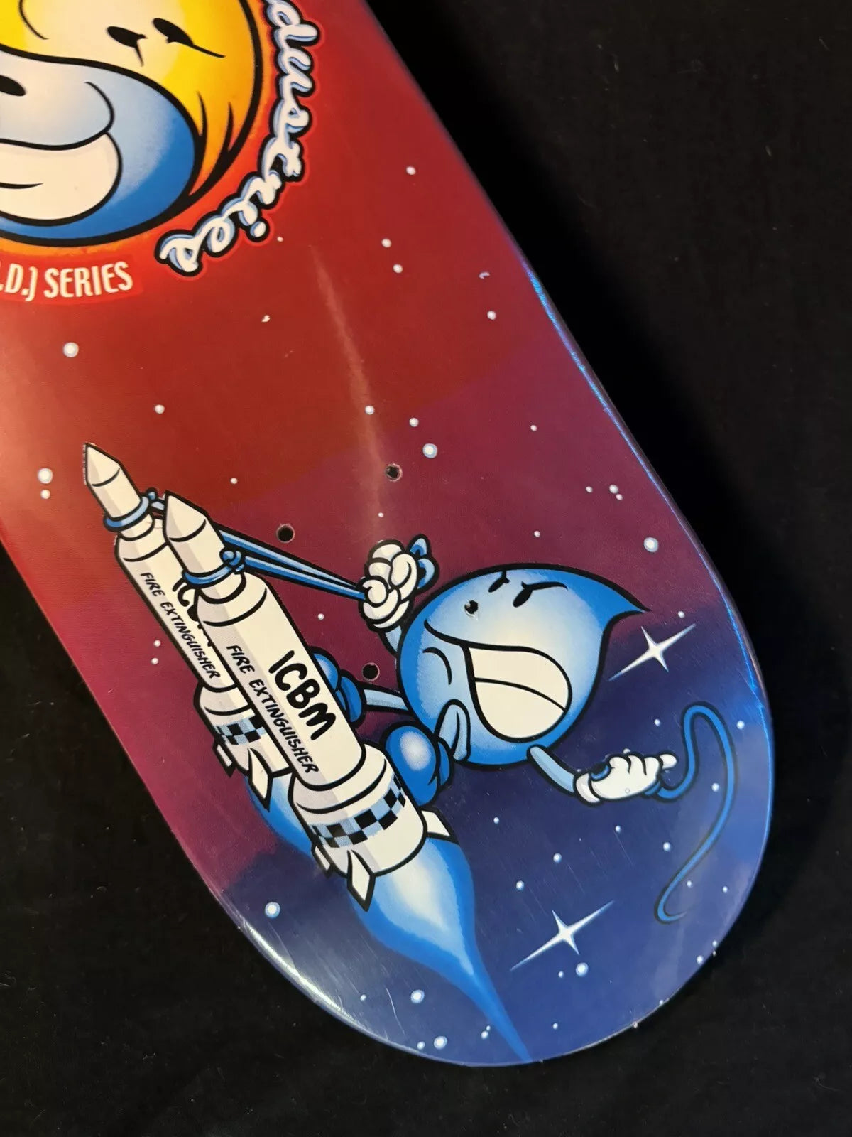 World Industries Wet Willy Flame Boy Skateboard Deck MAD Space Battle