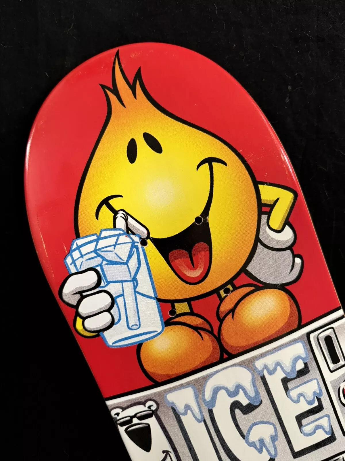 World Industries Ice Chilly Wet Willy Mini Skateboard Deck Flame Boy