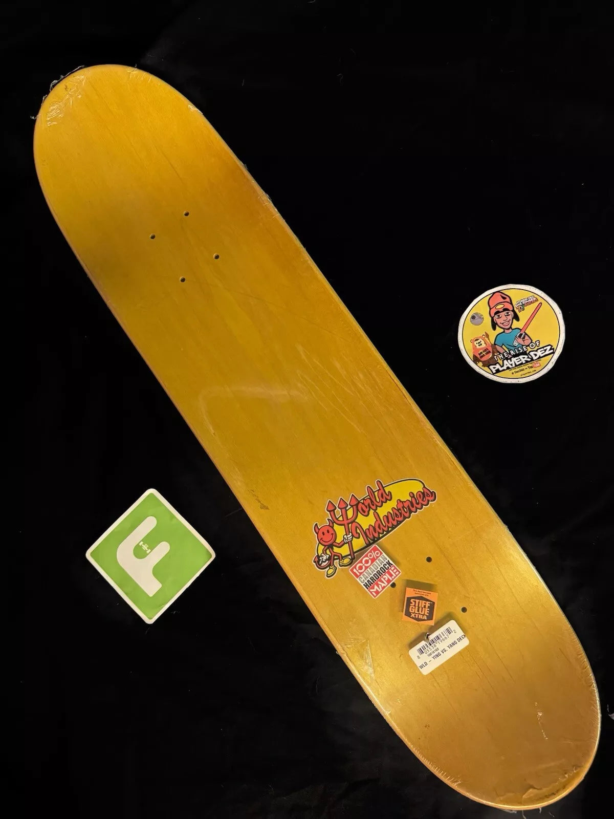 World Industries Devil Man Jesus Yin Yang Skateboard Deck Flame Boy