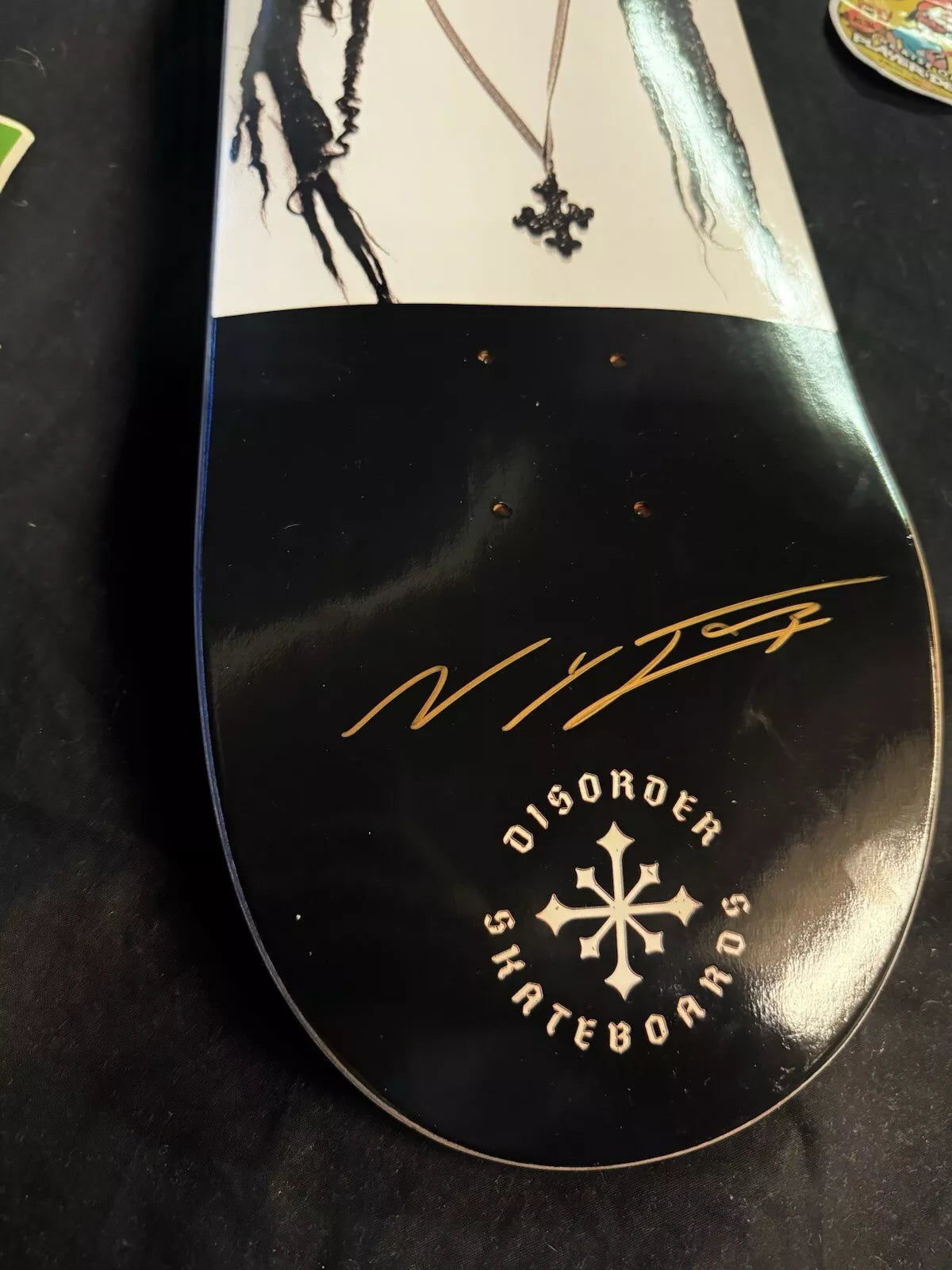 Nyjah Huston Signed 30 Young Jah Autographed Disorder Skateboard Deck