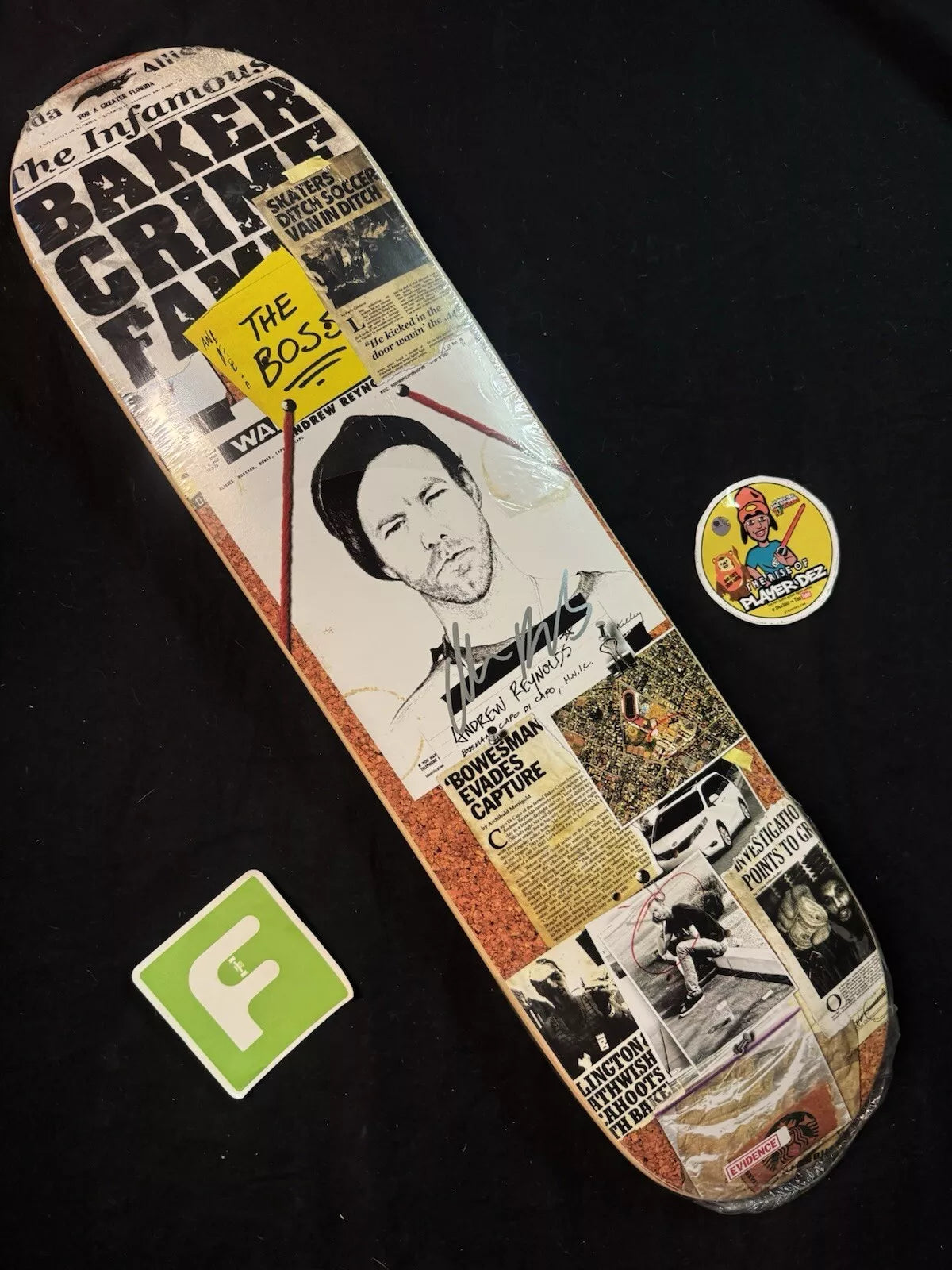Andrew Reynolds Signed The Infamous Crime Boss Autographed Baker Skateboard Deck