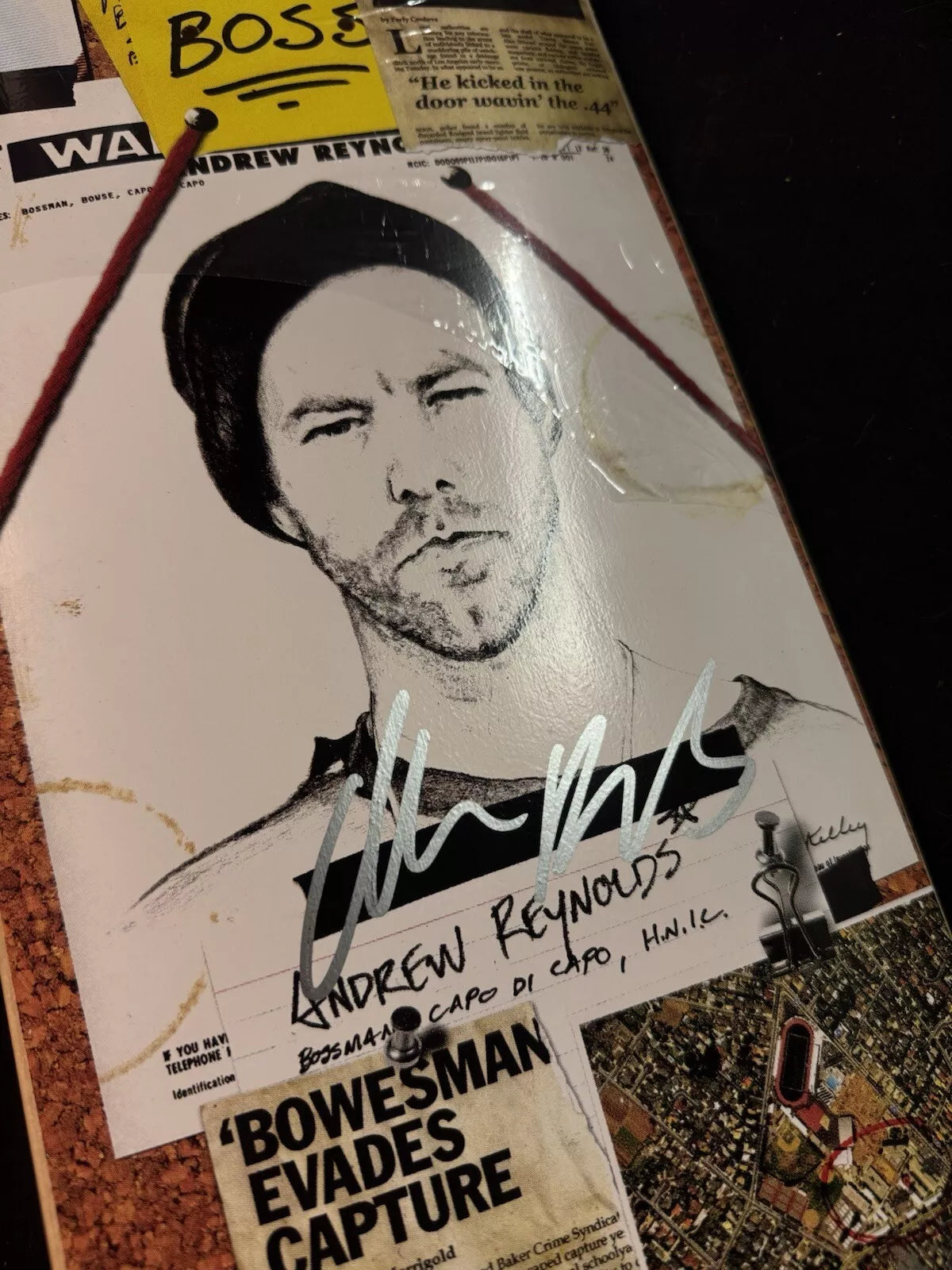 Andrew Reynolds Signed The Infamous Crime Boss Autographed Baker Skateboard Deck