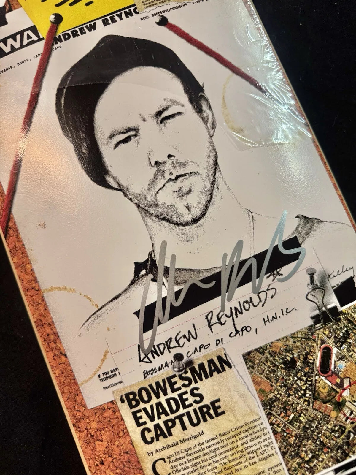 Andrew Reynolds Signed The Infamous Crime Boss Autographed Baker Skateboard Deck