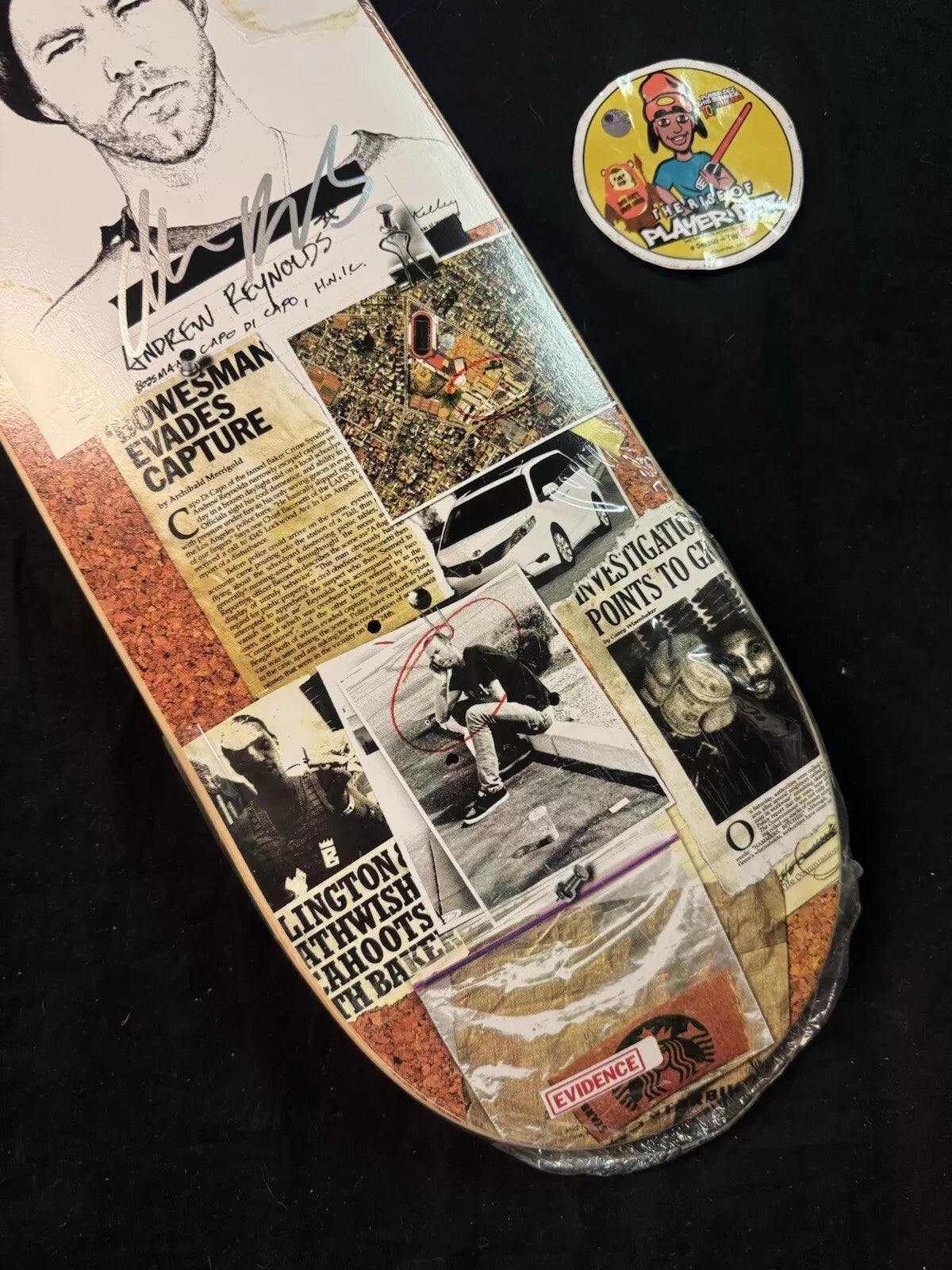 Andrew Reynolds Signed The Infamous Crime Boss Autographed Baker Skateboard Deck
