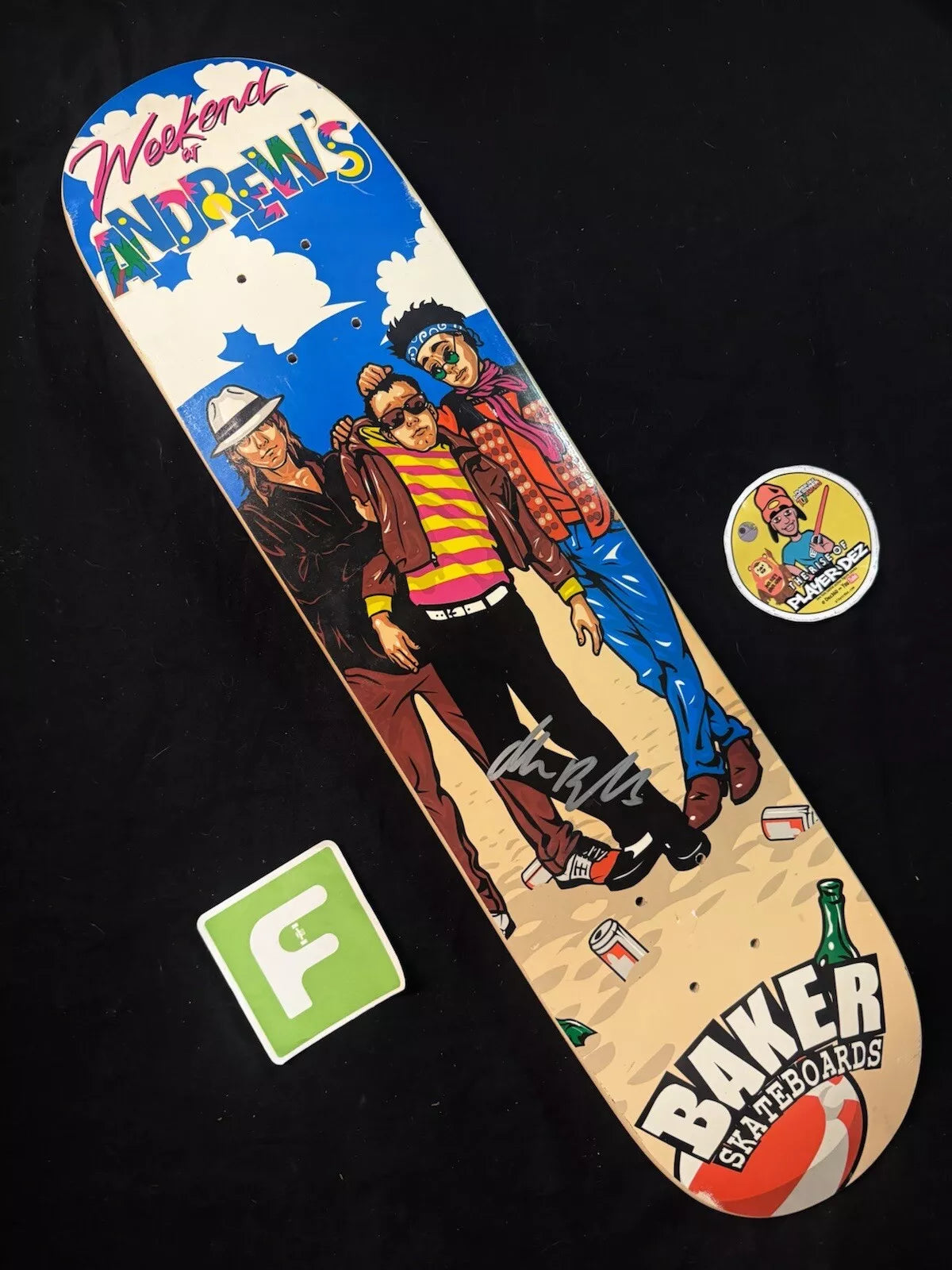 Andrew Reynolds Signed Weekend At Andrews Autographed Baker Skateboard Deck