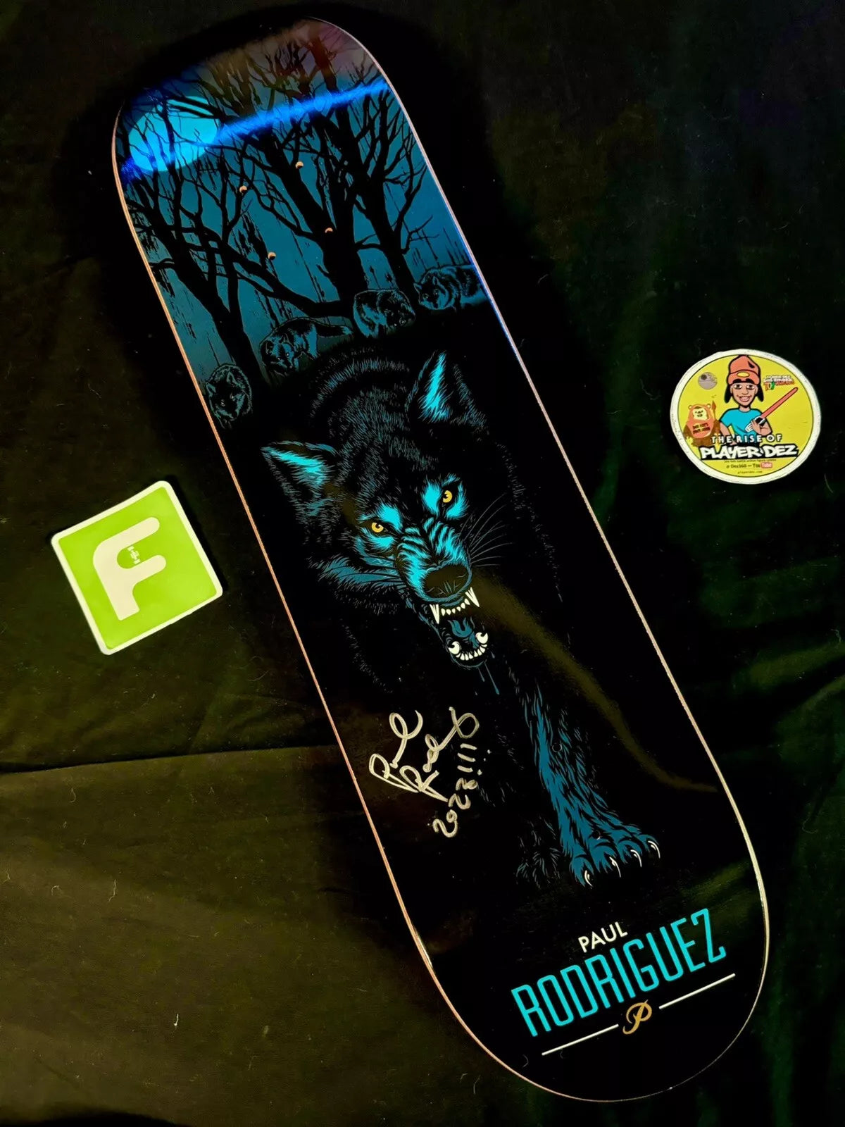 Paul Rodriguez Signed Wolf Prod Autographed Primitive Skateboard Deck