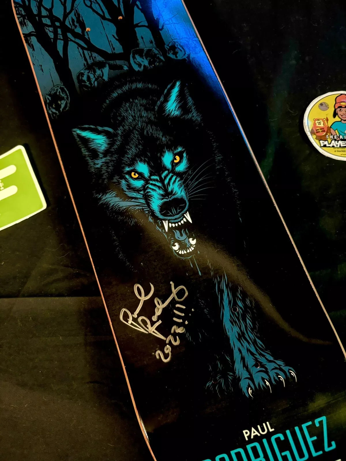 Paul Rodriguez Signed Wolf Prod Autographed Primitive Skateboard Deck