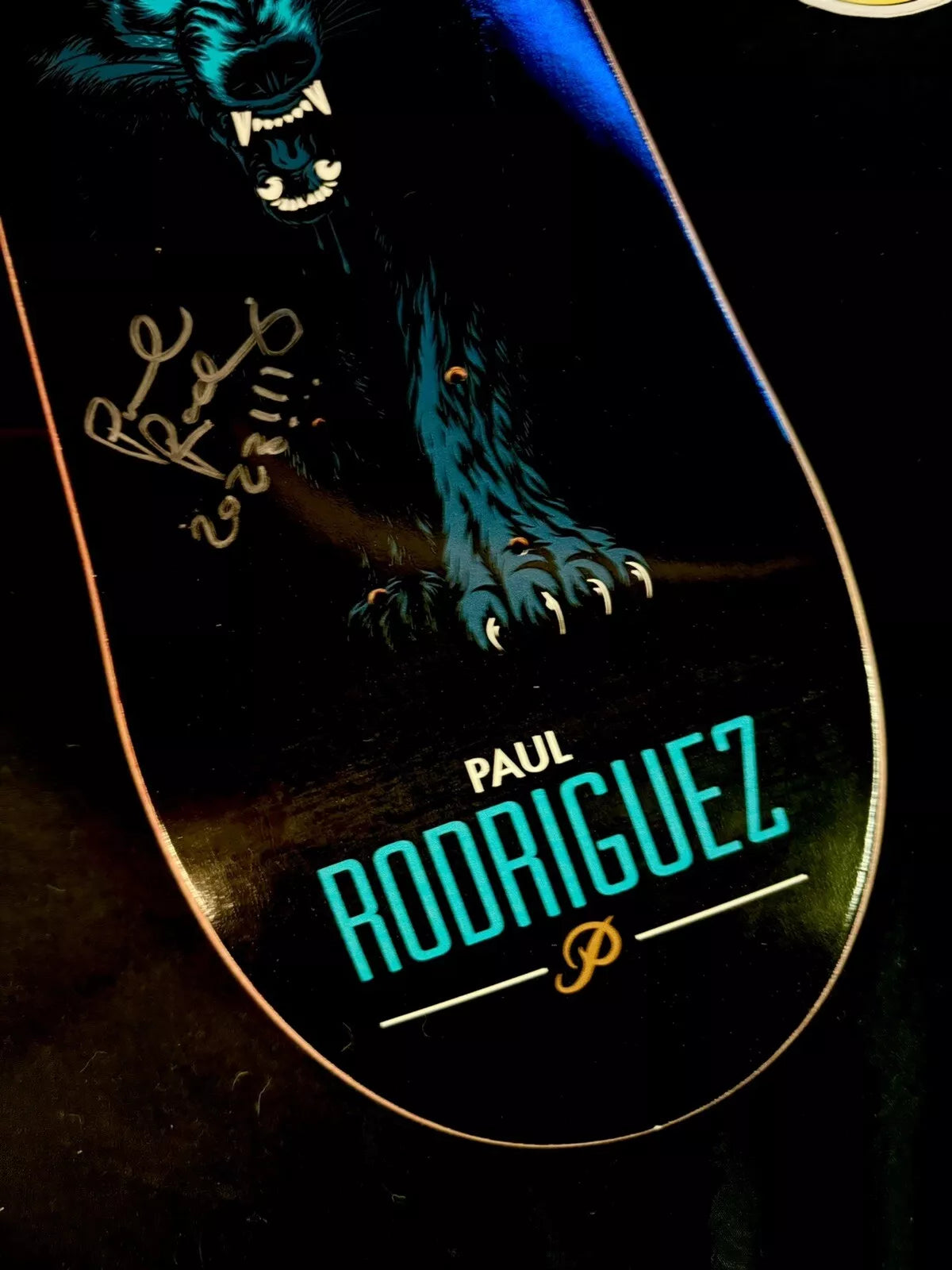 Paul Rodriguez Signed Wolf Prod Autographed Primitive Skateboard Deck