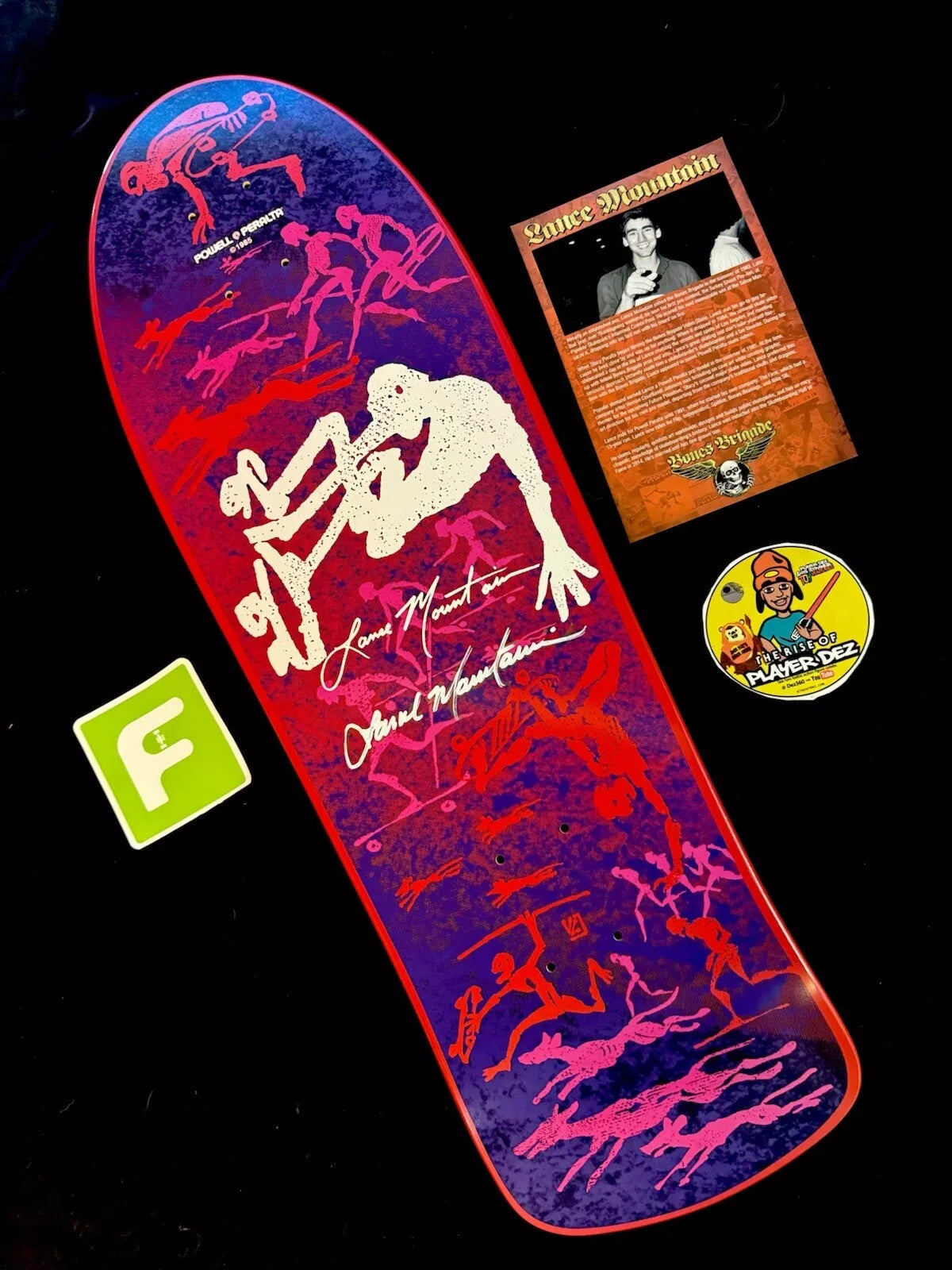 Lance Mountain Signed Series 6 Bones Brigade Autographed Powell Peralta Skateboard Deck