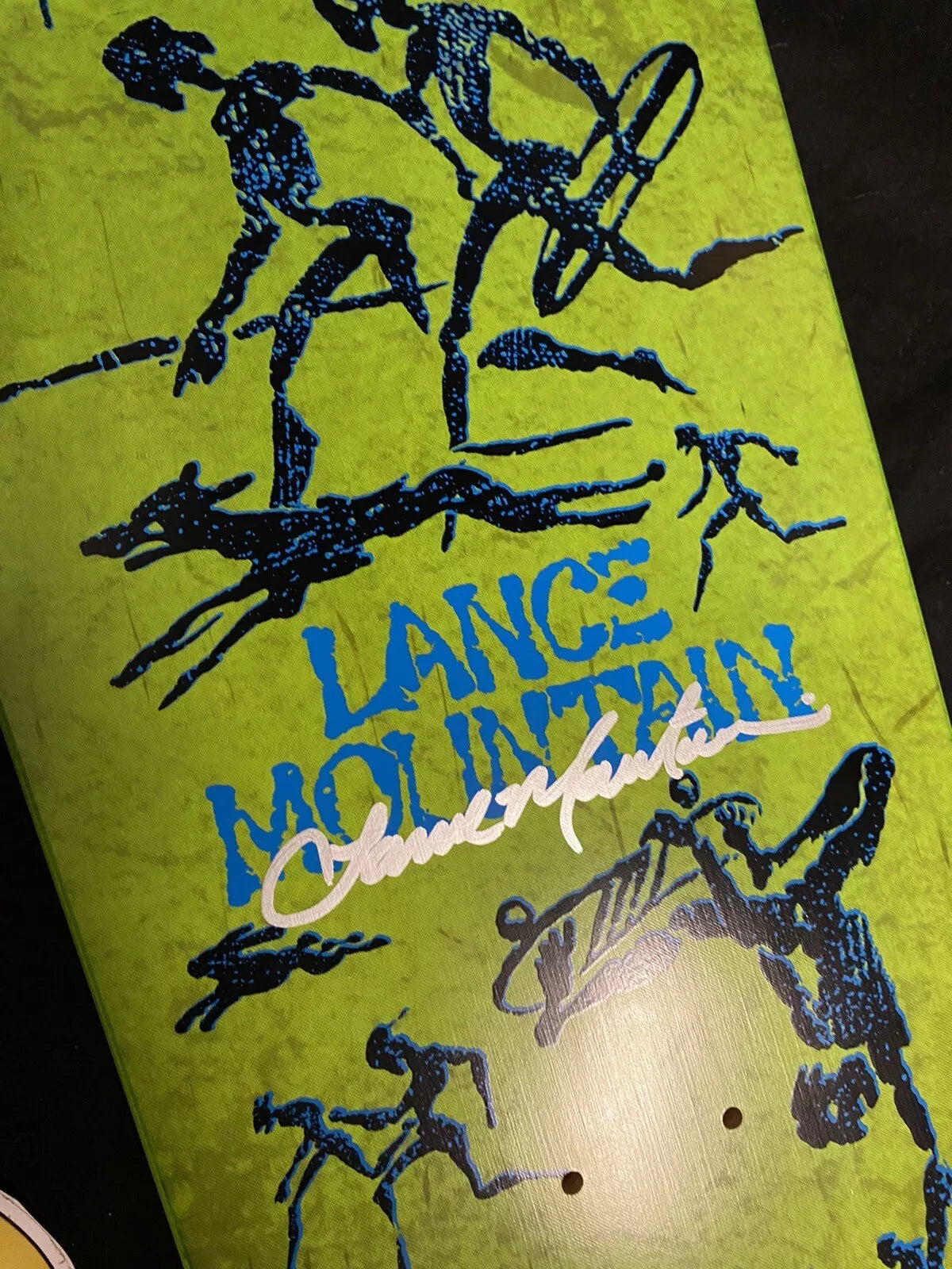 Lance Mountain Signed Bones Brigade Autographed Powell Peralta Skateboard Deck Green