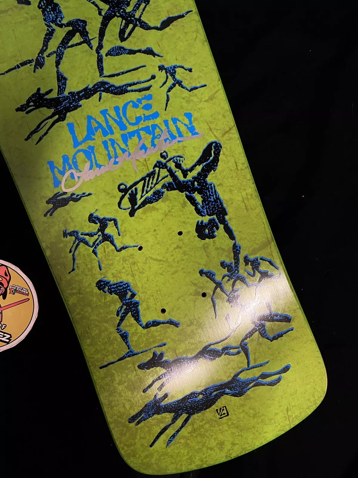 Lance Mountain Signed Bones Brigade Autographed Powell Peralta Skateboard Deck Green