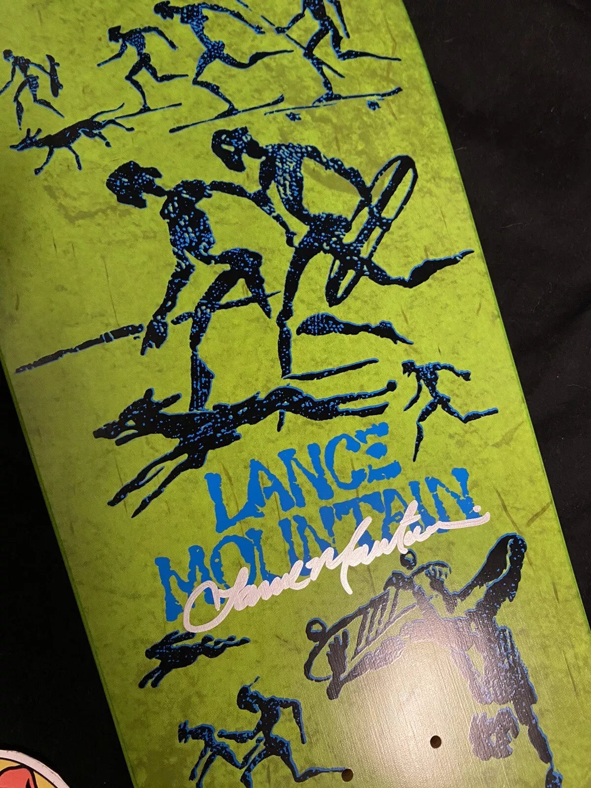 Lance Mountain Signed Bones Brigade Autographed Powell Peralta Skateboard Deck Green