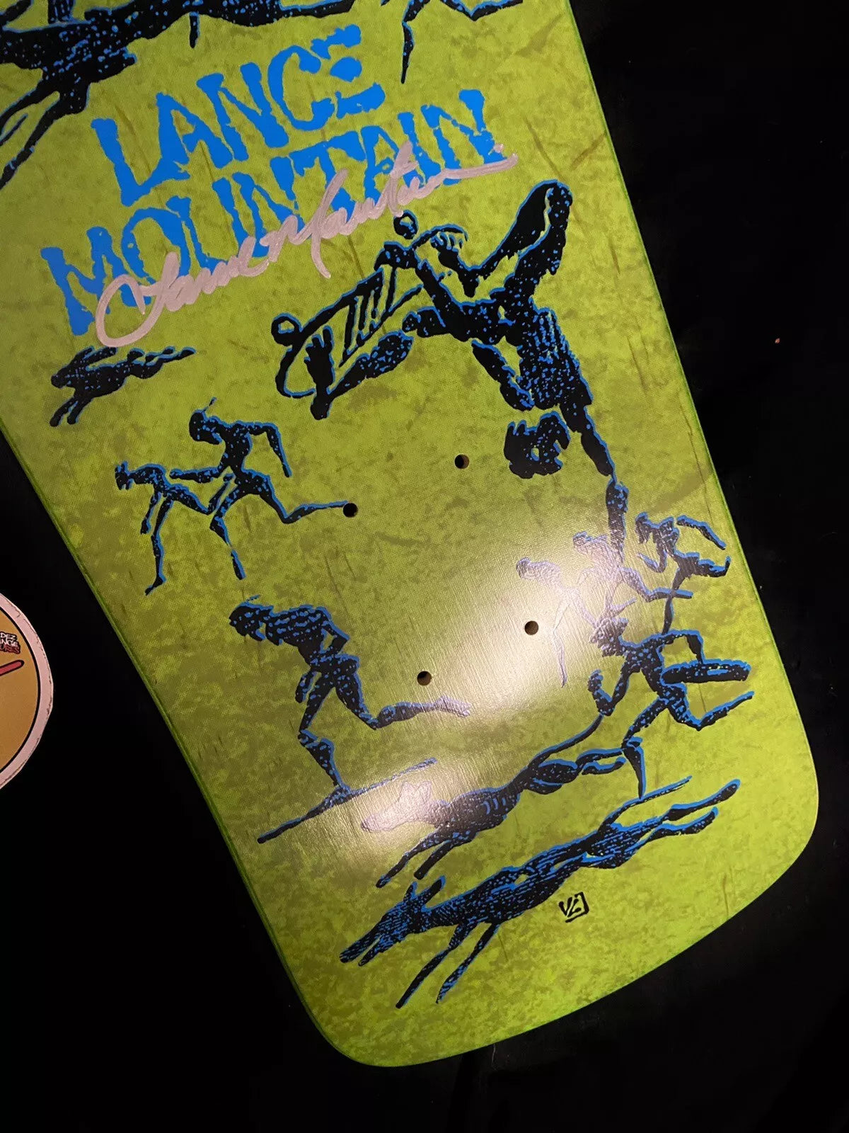 Lance Mountain Signed Bones Brigade Autographed Powell Peralta Skateboard Deck Green