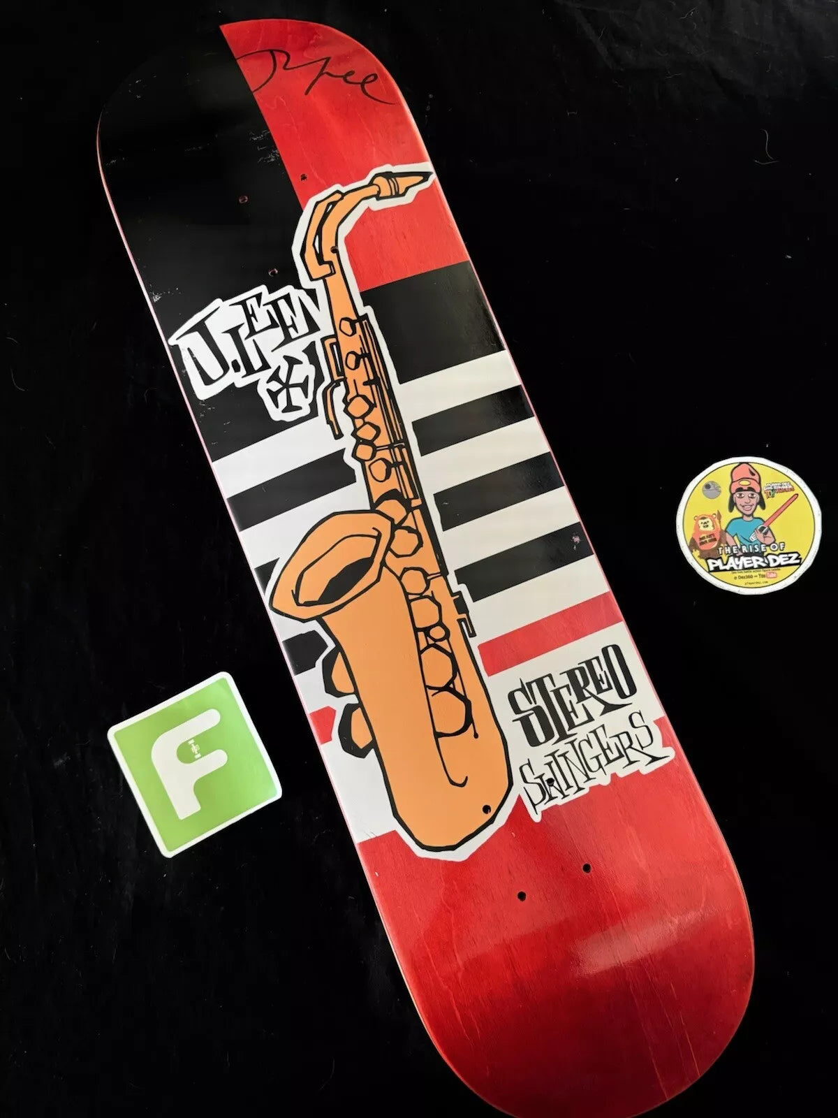 Jason Lee Signed Jazz Swingers Blues Autographed Stereo Sound Skateboard Deck