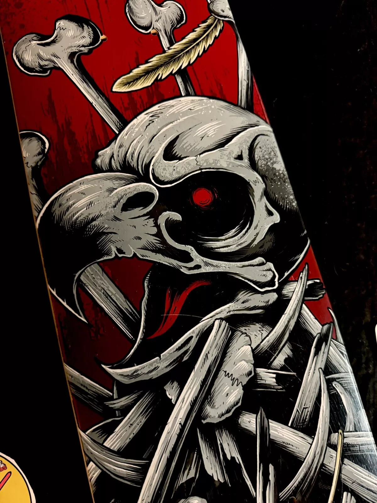 Tony Hawk Signed Birdhouse Autographed Skateboard Deck Red Falcon Bones