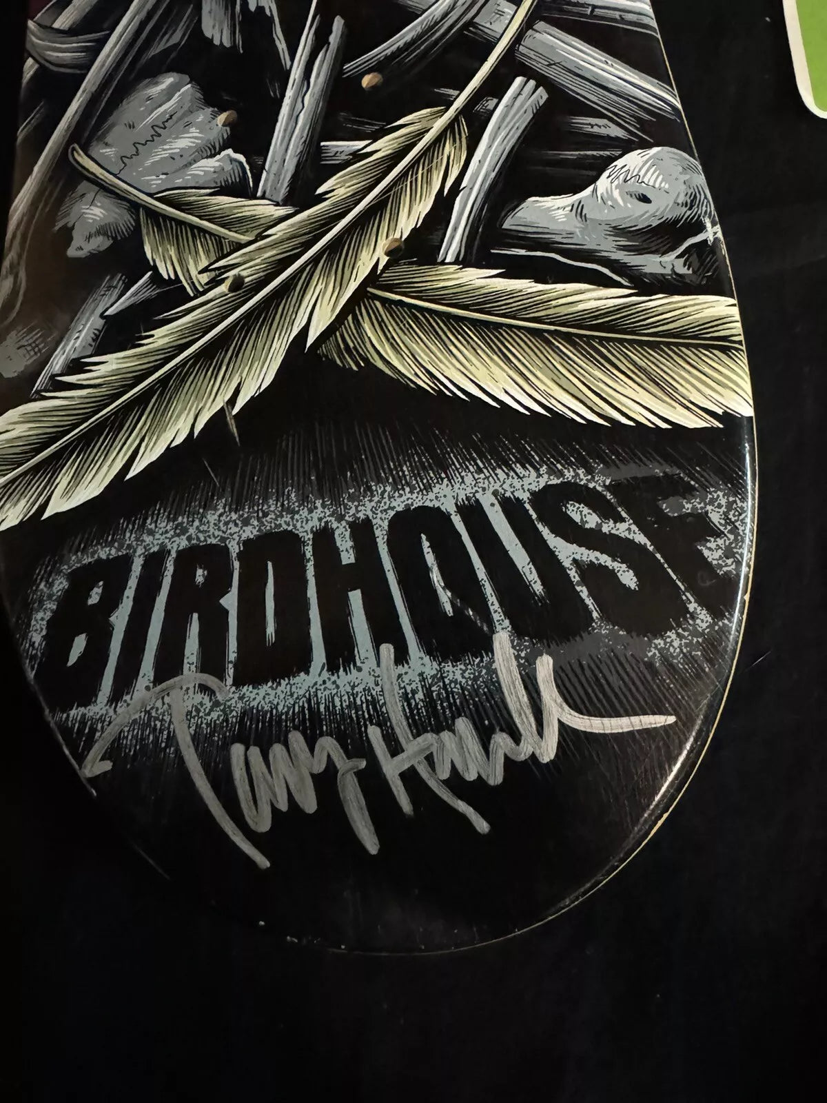 Tony Hawk Signed Birdhouse Autographed Skateboard Deck Red Falcon Bones