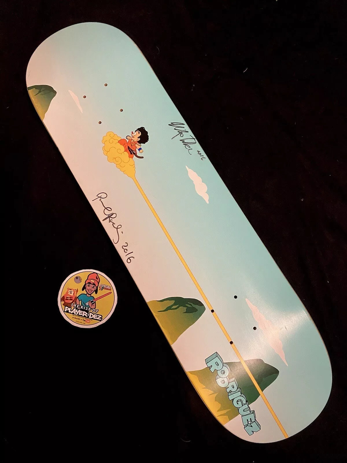 Paul Rodriguez Signed Nick Tucker Goku Nimbus Autographed Primitive Skateboard Deck