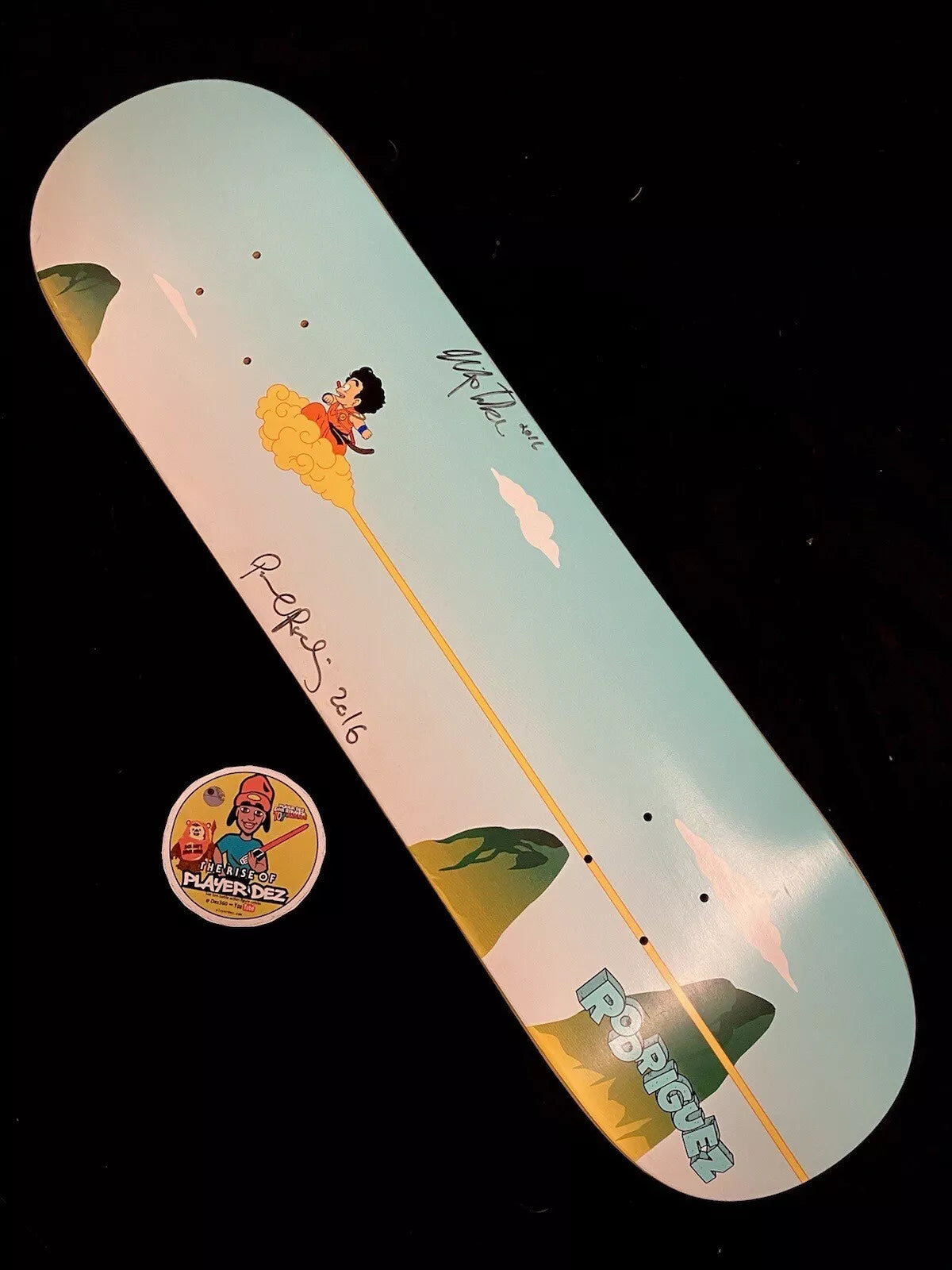 Paul Rodriguez Signed Nick Tucker Goku Nimbus Autographed Primitive Skateboard Deck